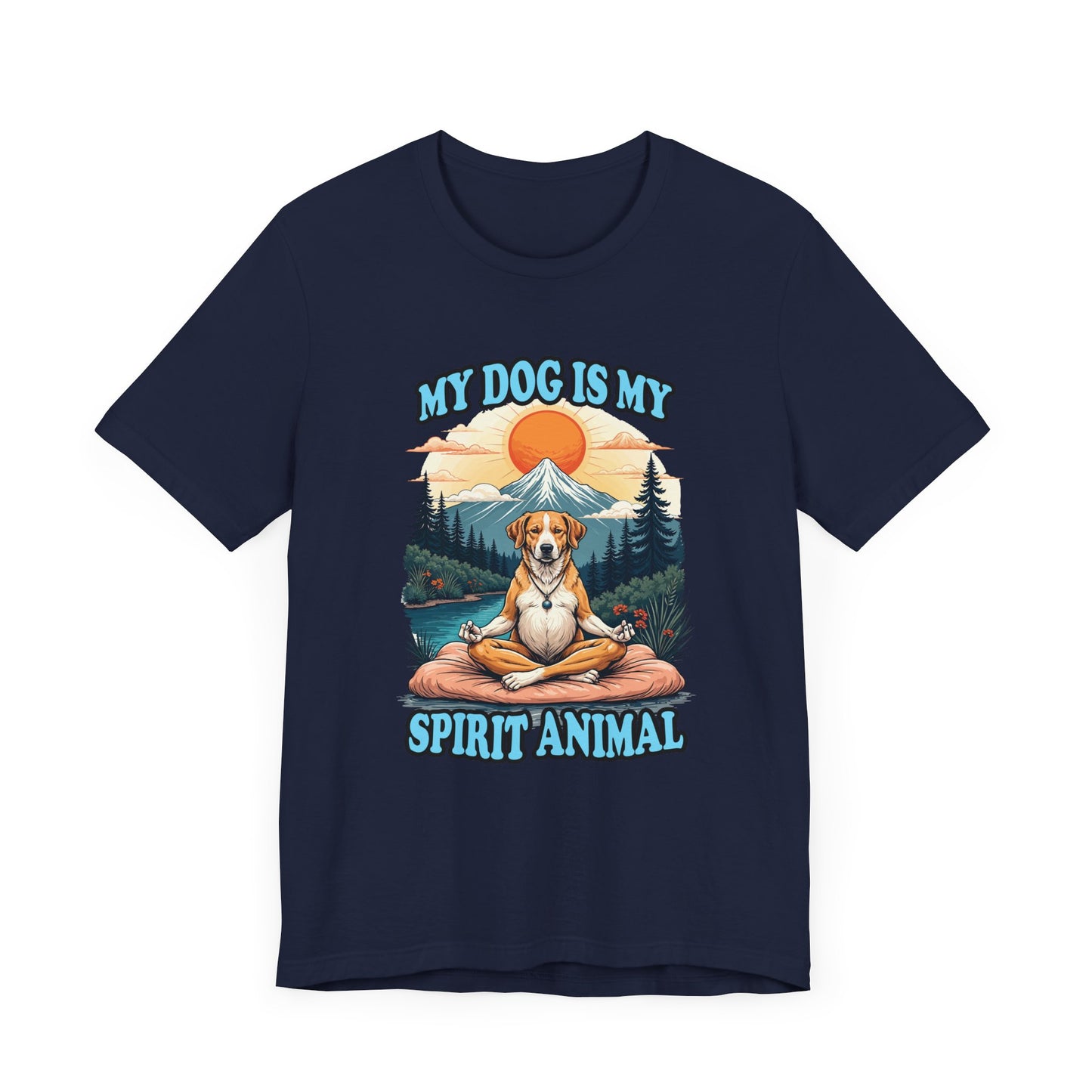 My Dog Is My Spirit Animal T-Shirt – Meditating Dog Nature Graphic Tee