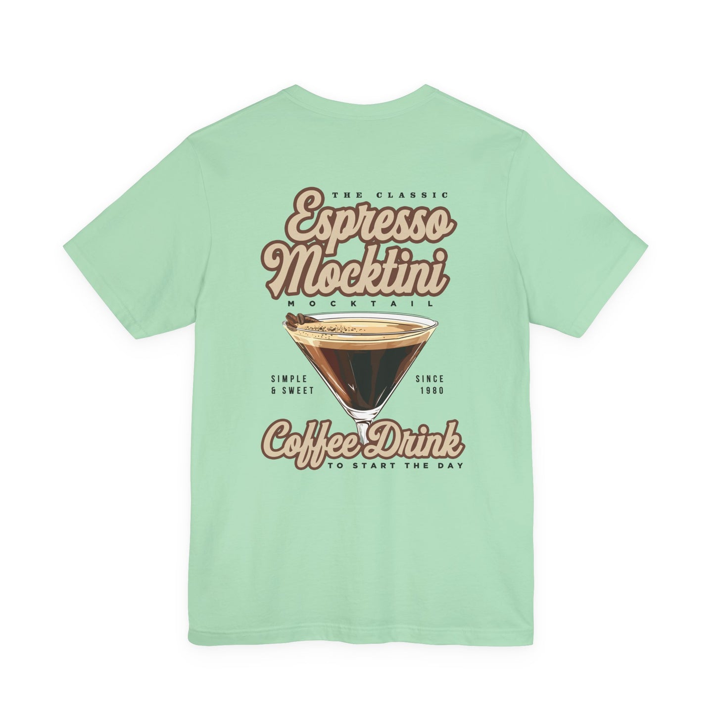 The Classic Espresso Mocktini Mocktail T-Shirt – Featuring Bold Coffee Drink Graphic