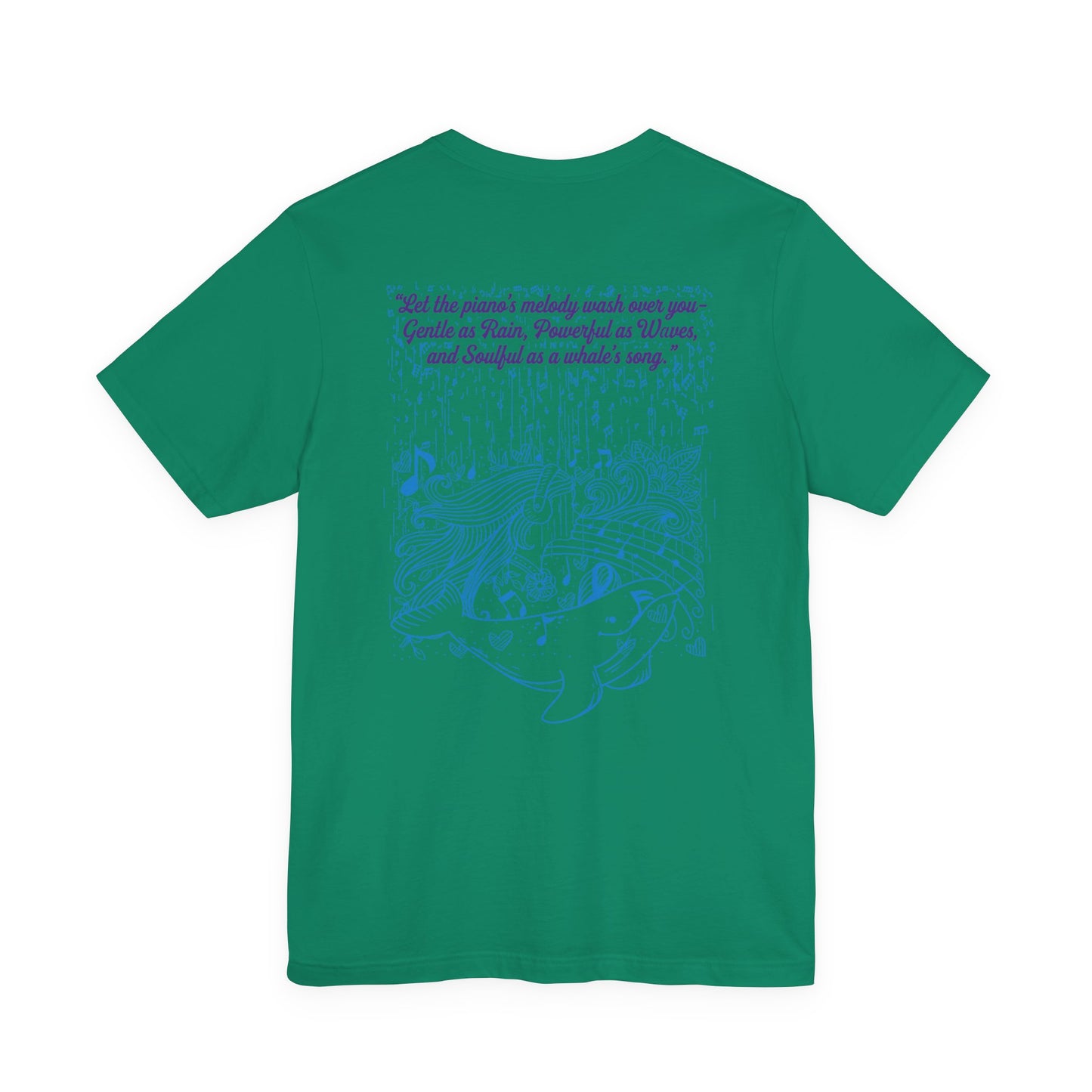 Gentle Rain, Powerful Waves, Soulful Whale Song Piano T-Shirt
