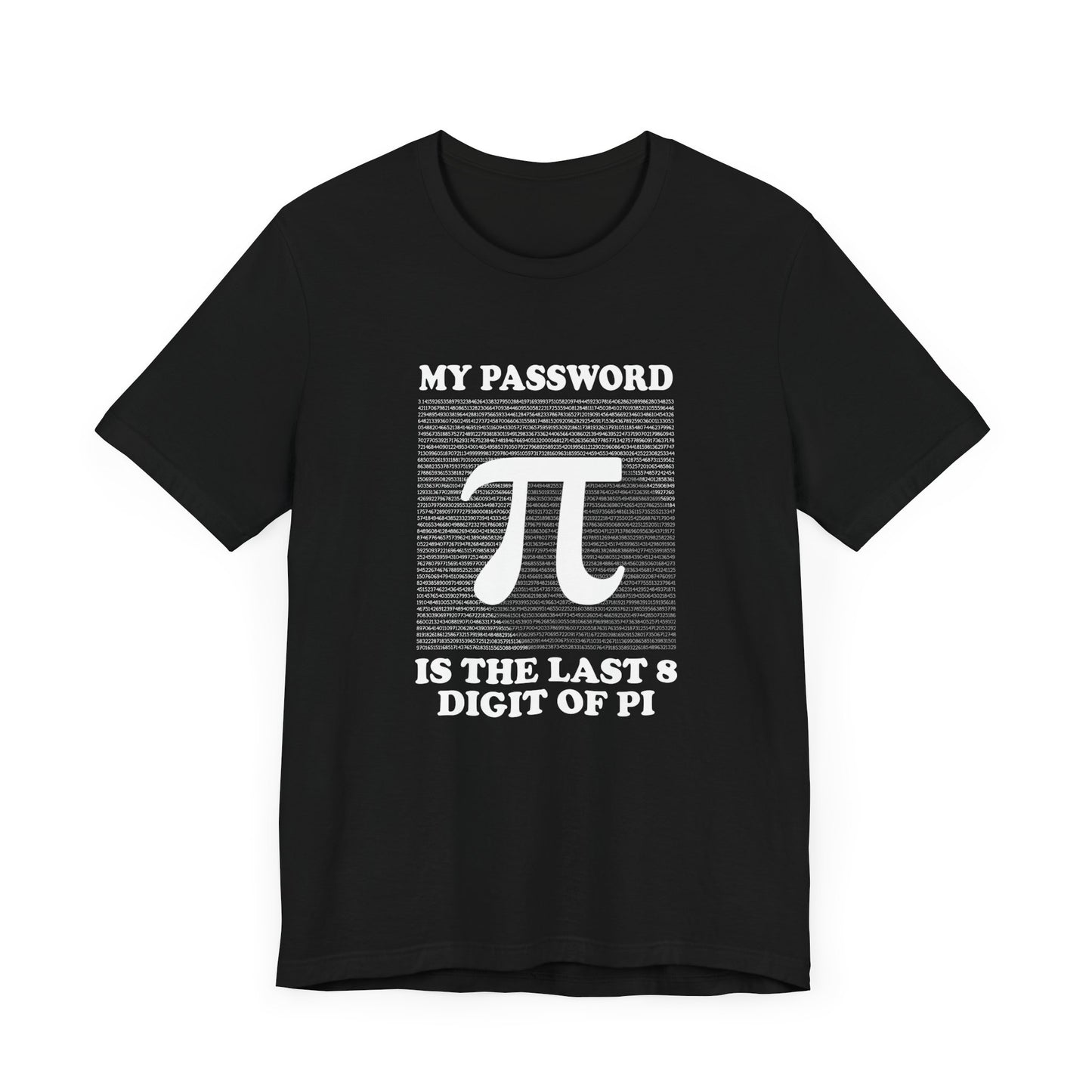 Math Humor T-Shirt – Last 8 Digits of Pi Password Joke