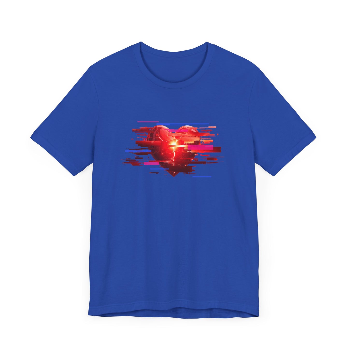 Glitch Heart – Modern Art Heart with Color Patch Rectangles Graphic T-Shirt