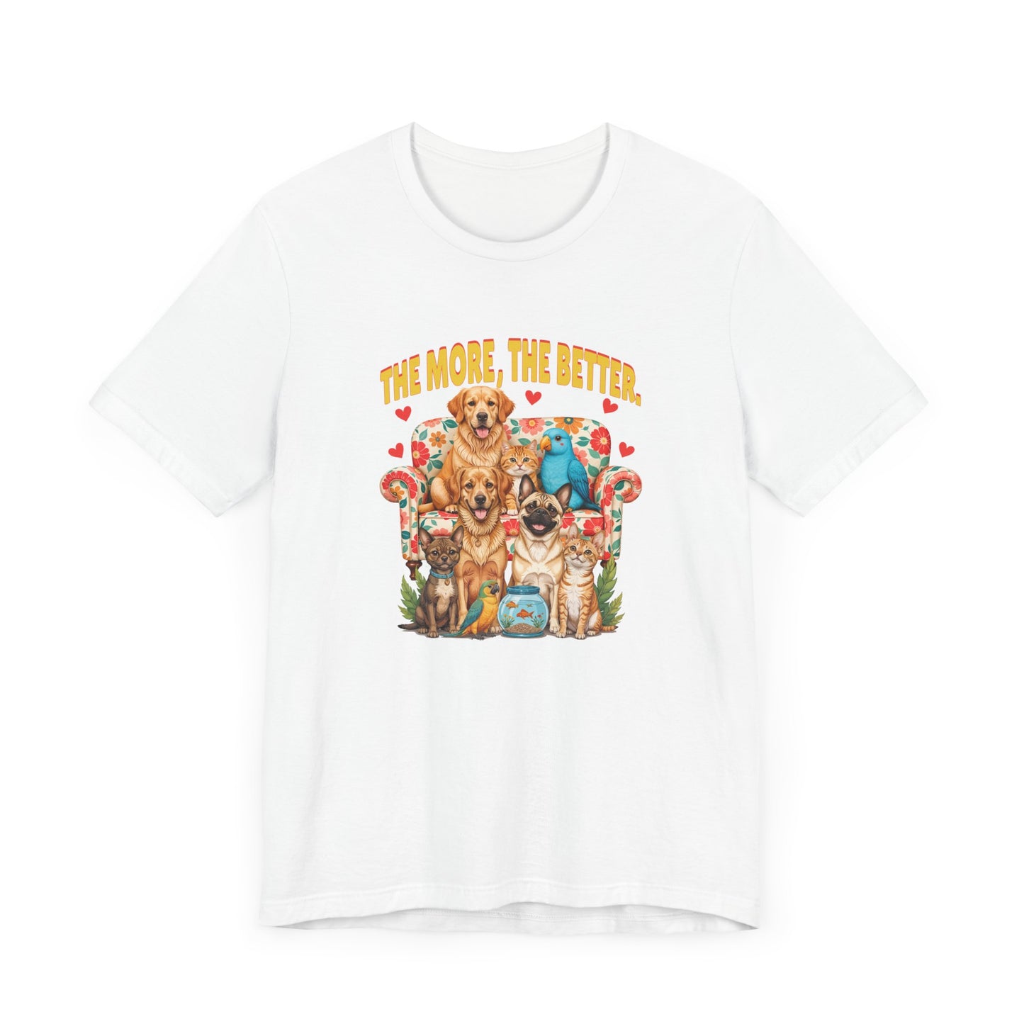 The More Paws The Better Shirt Funny Pet Family Tee for Multi Pet Homes and Animal Lovers Who Think More Fur Equals More Joy
