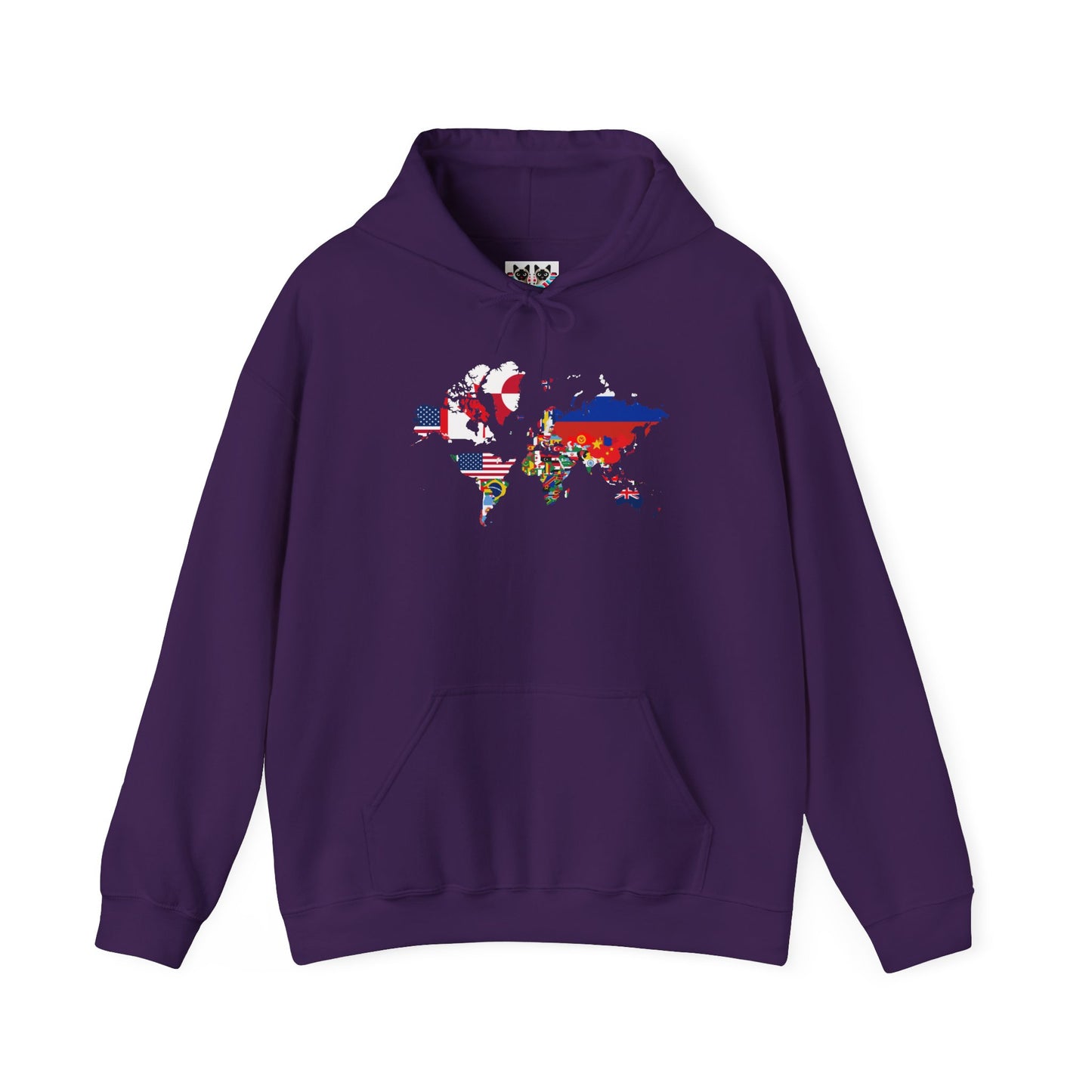 World Map Country Flags - Travel & Wanderlust Hoodie