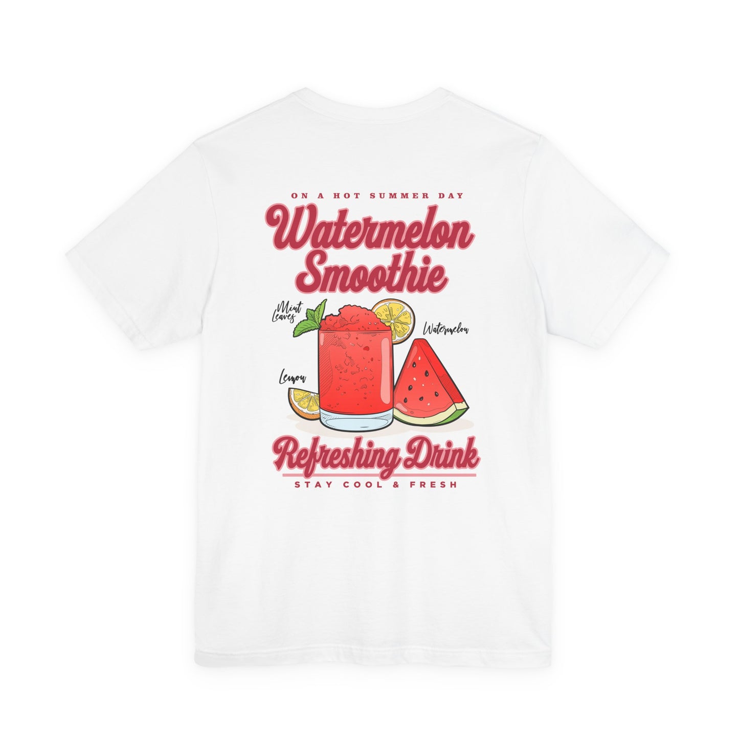 Watermelon Smoothie T-Shirt – Refreshing Summer Drink Graphic