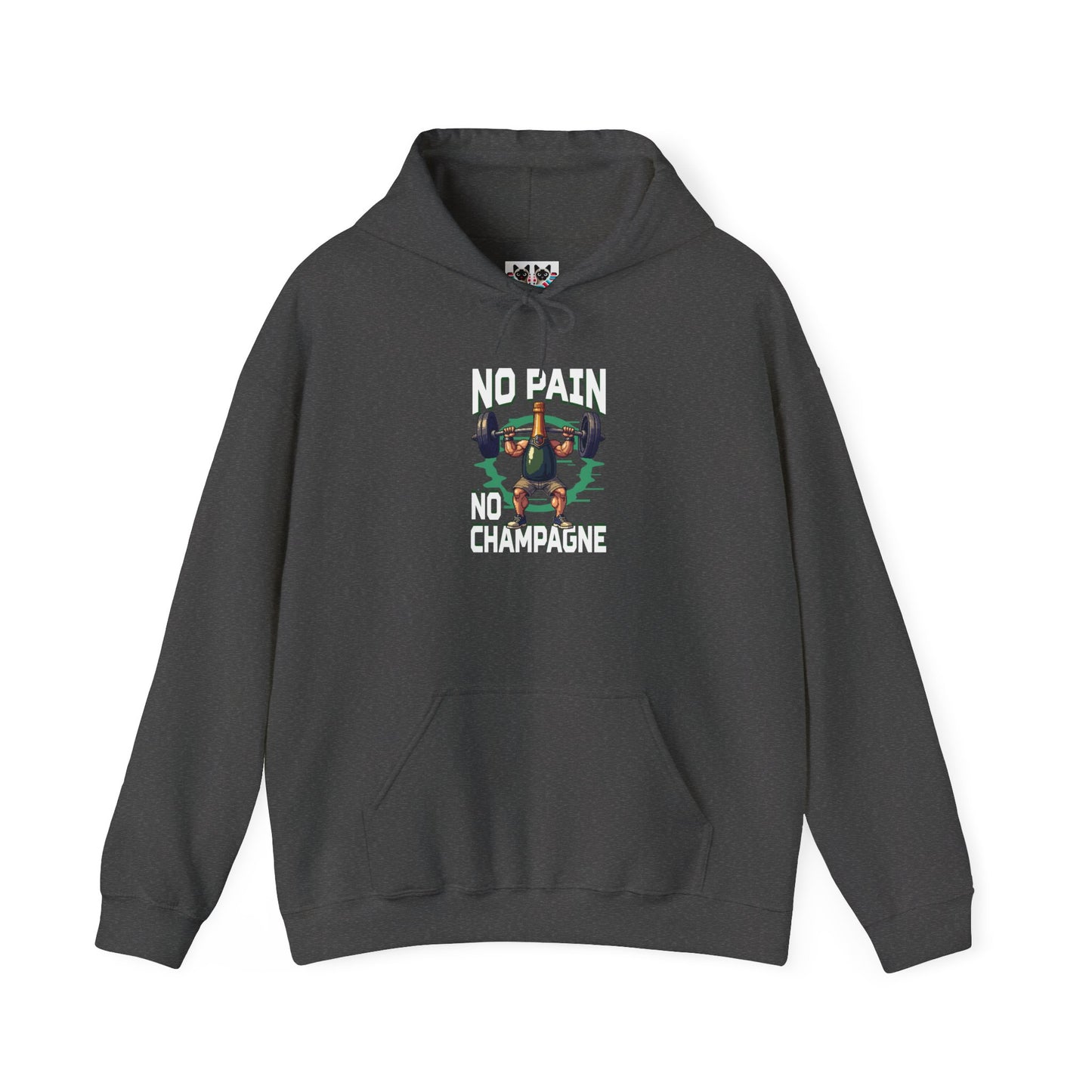 No Pain, No Champagne - Funny Gym & Fitness Hoodie