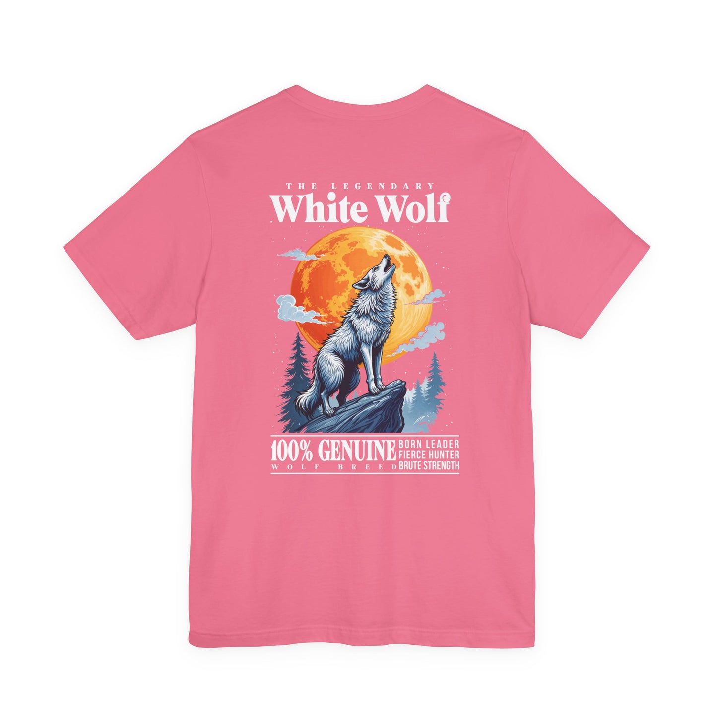The Legendary White Wolf T-Shirt – Majestic Wolf Howling at Full Moon