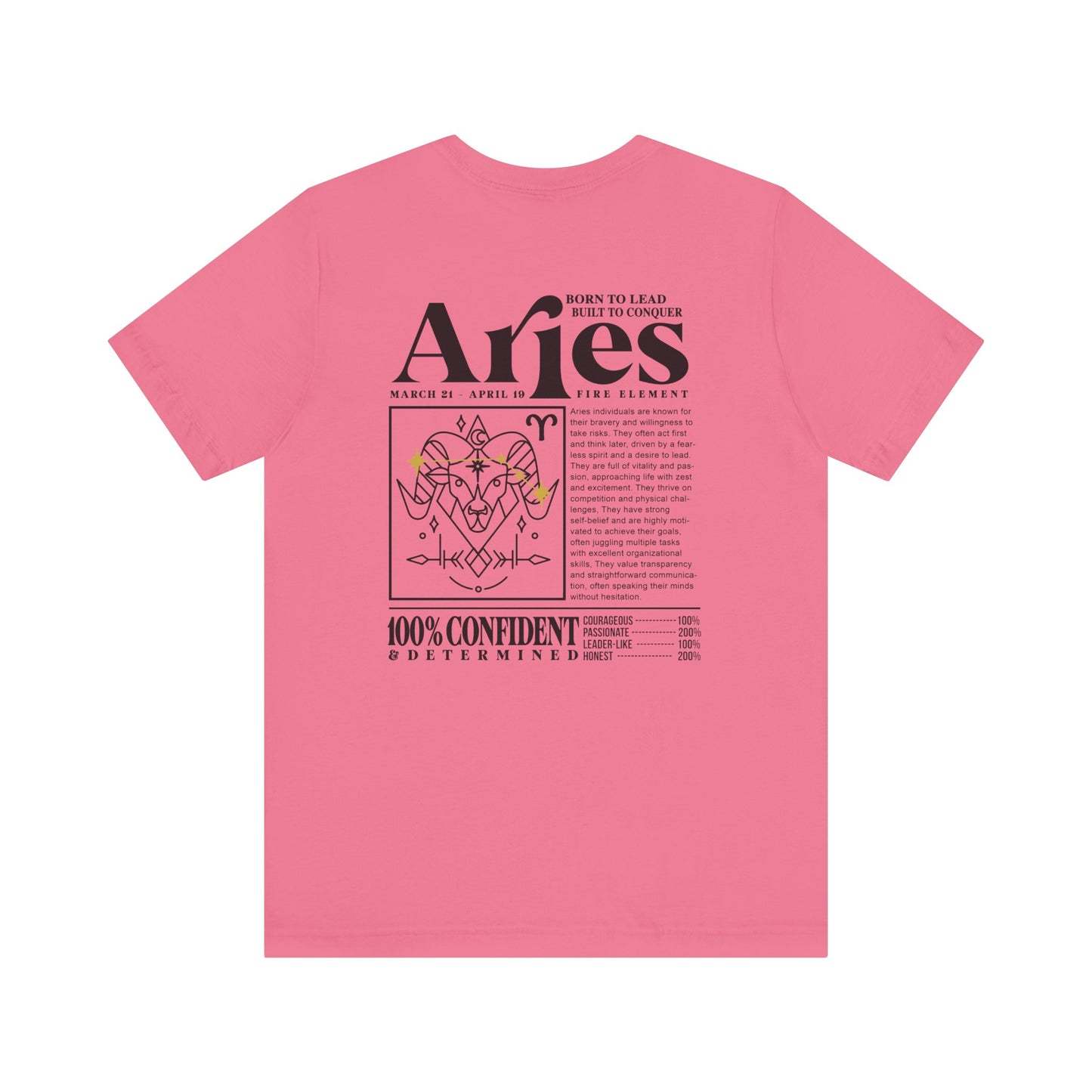 Aries Zodiac T-Shirt – Born to Lead, Built to Conquer