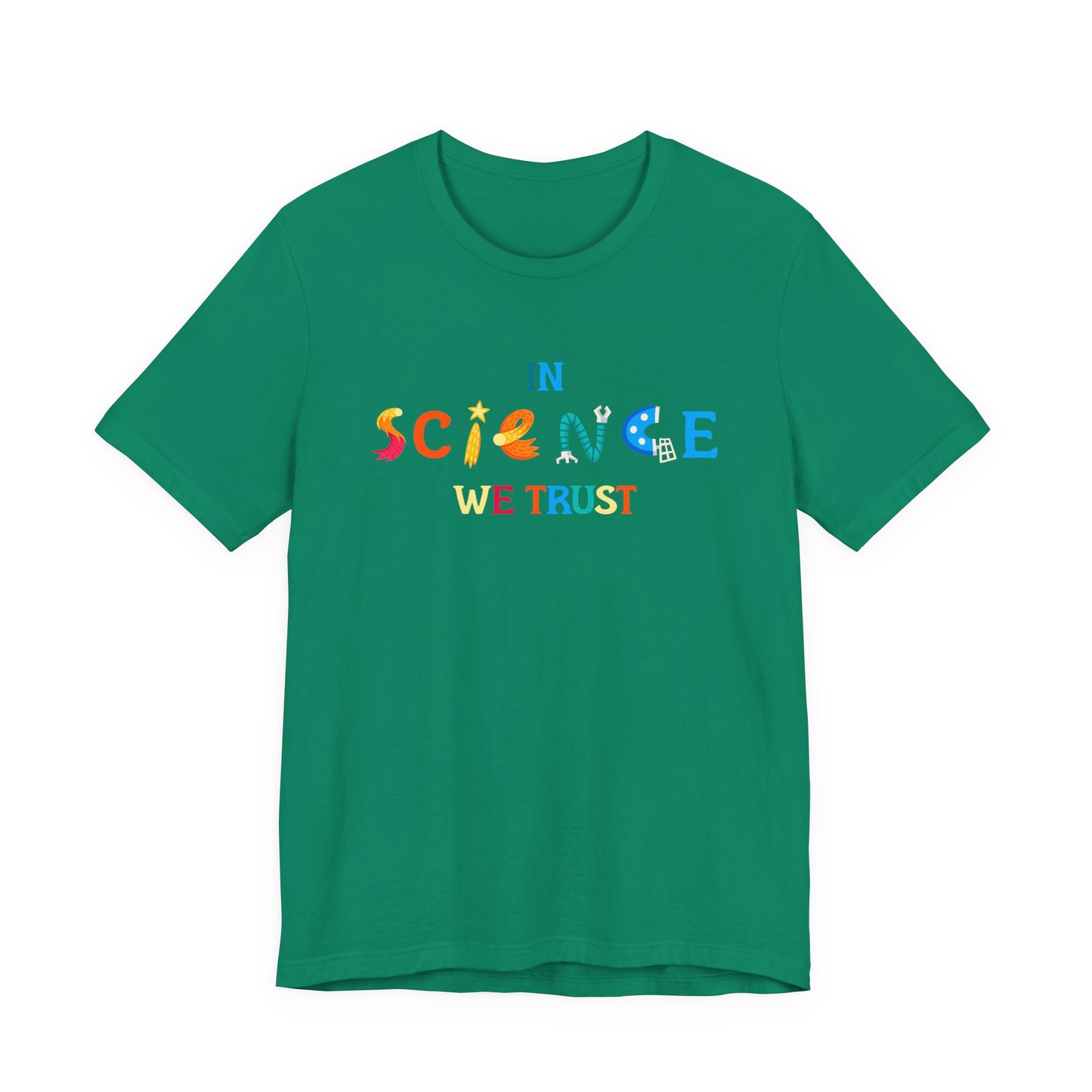 In Science We Trust T-Shirt – Lab Equipment Graphic STEM Lover Tee