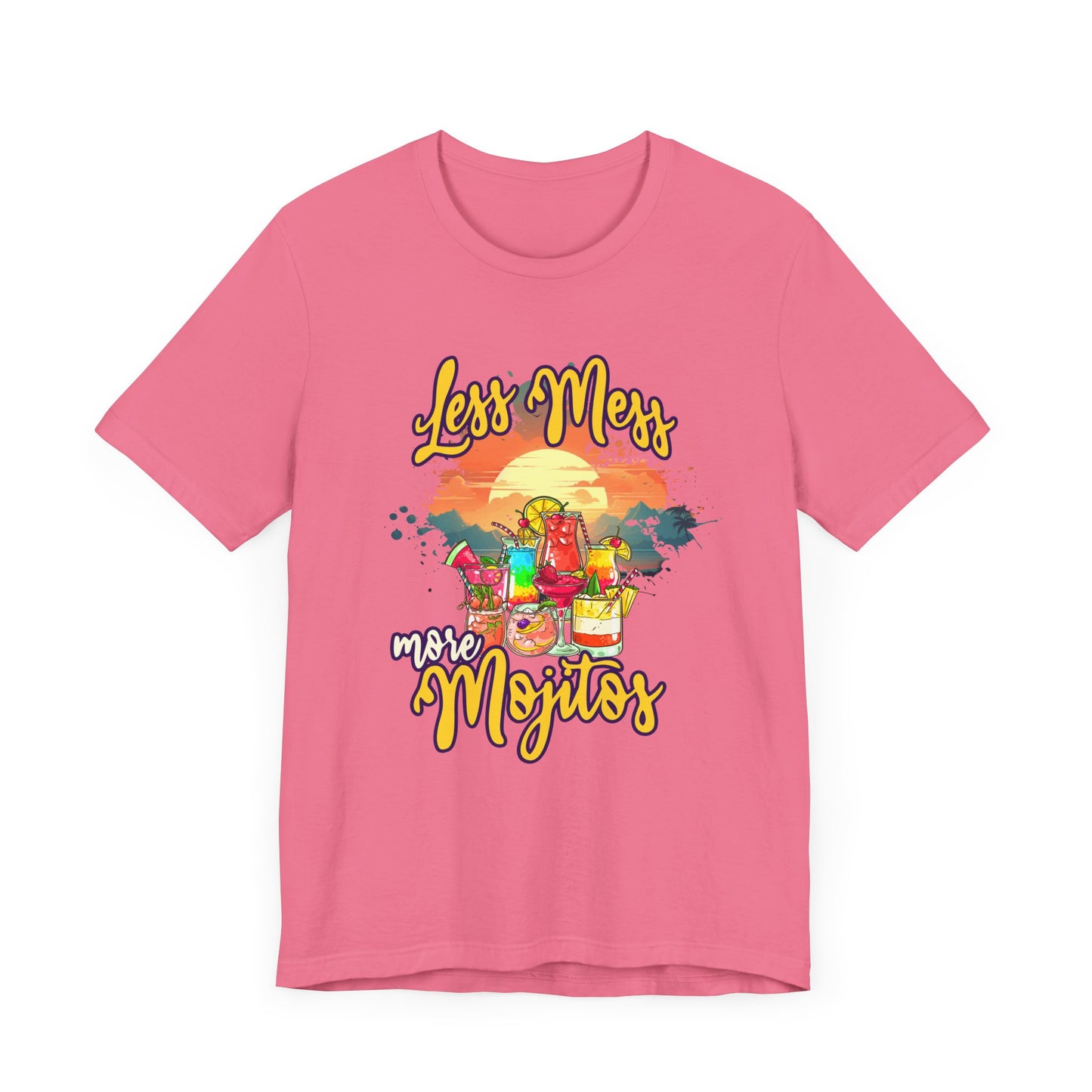 Less Mess More Mojitos Tee, Cocktail Humor Shirt, Party Mood Graphic Tee, Summer Chill Top, Funny Drink Gift