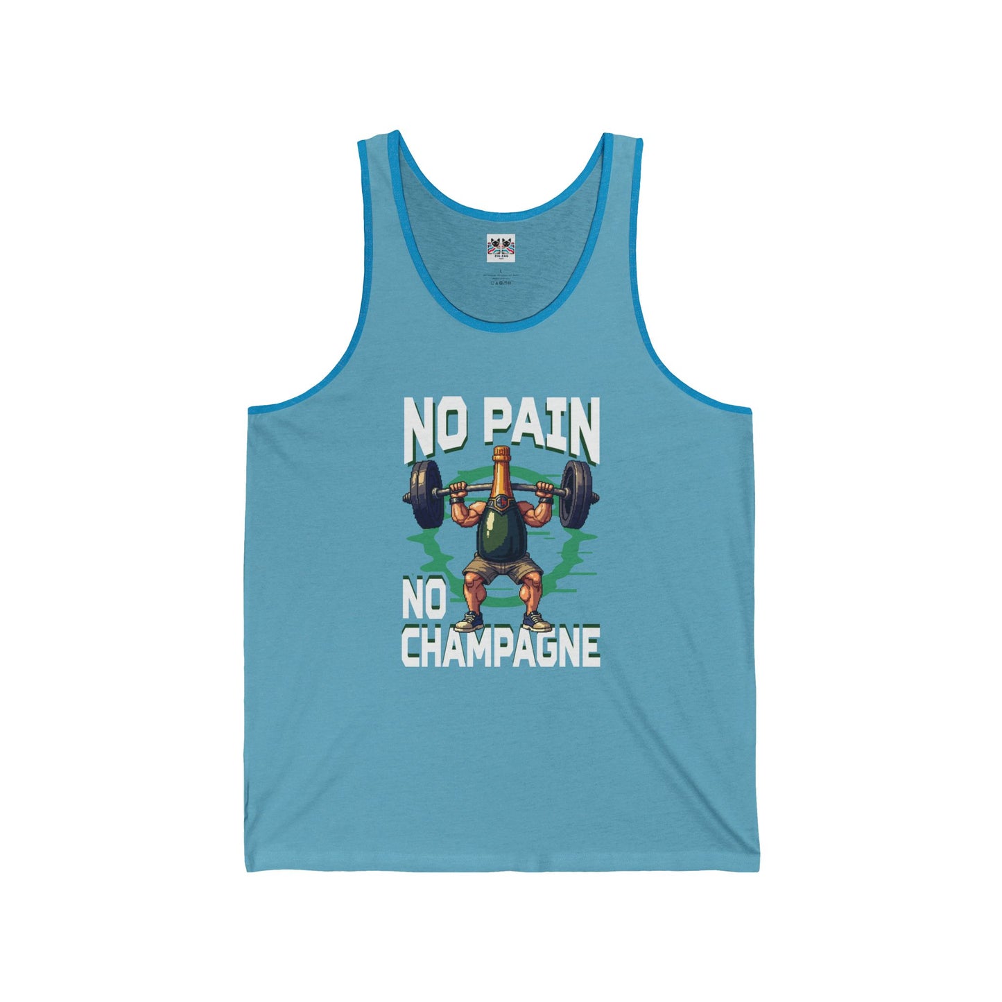 No Pain, No Champagne - Funny Gym & Fitness Tank Top