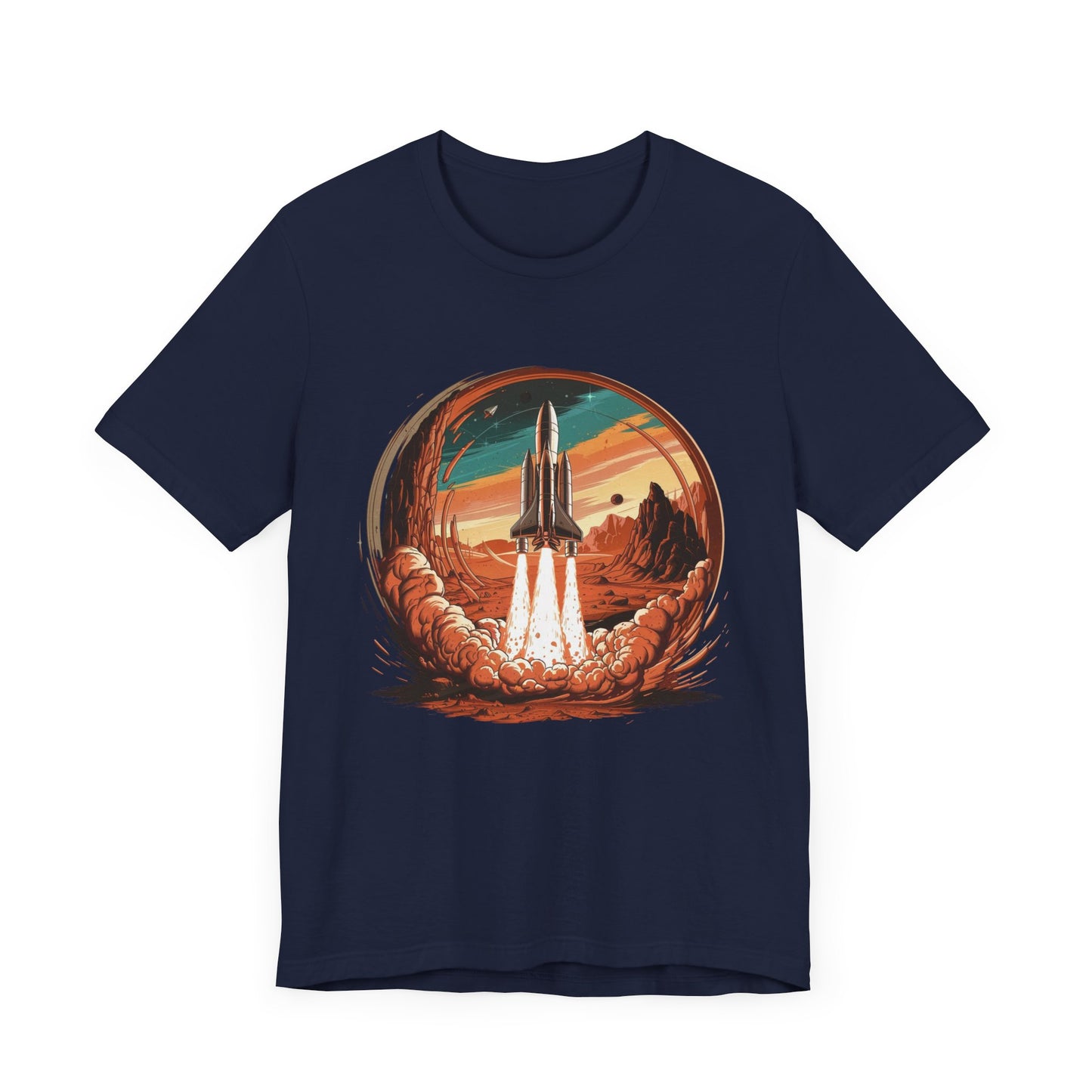 Mars or Bust Space Rocket Launch T-Shirt
