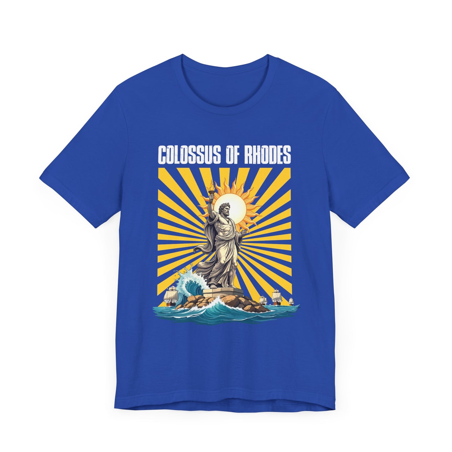 Colossus of Rhodes Club Tee, Ancient Wonder Shirt, Statue Tribute Top, Greek History Graphic Tee, Mythical Landmark Gift