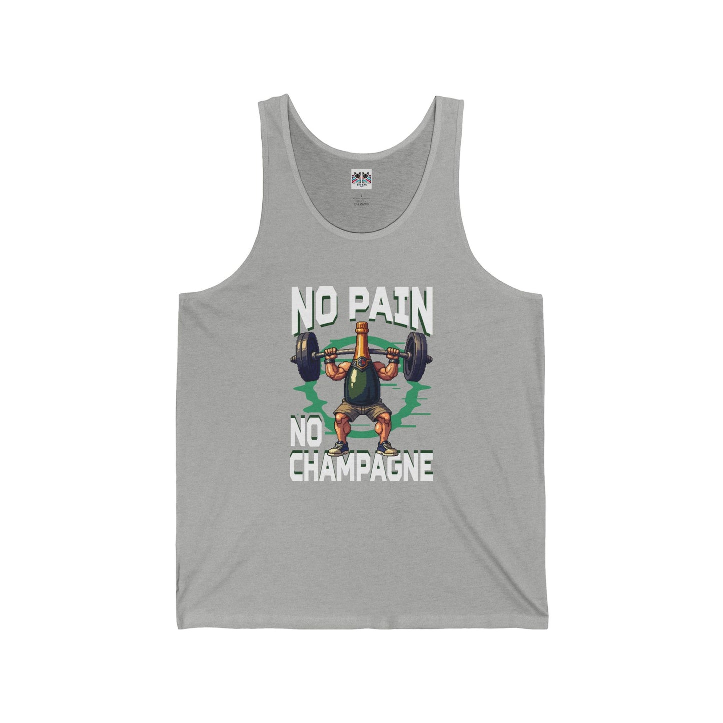 No Pain, No Champagne - Funny Gym & Fitness Tank Top