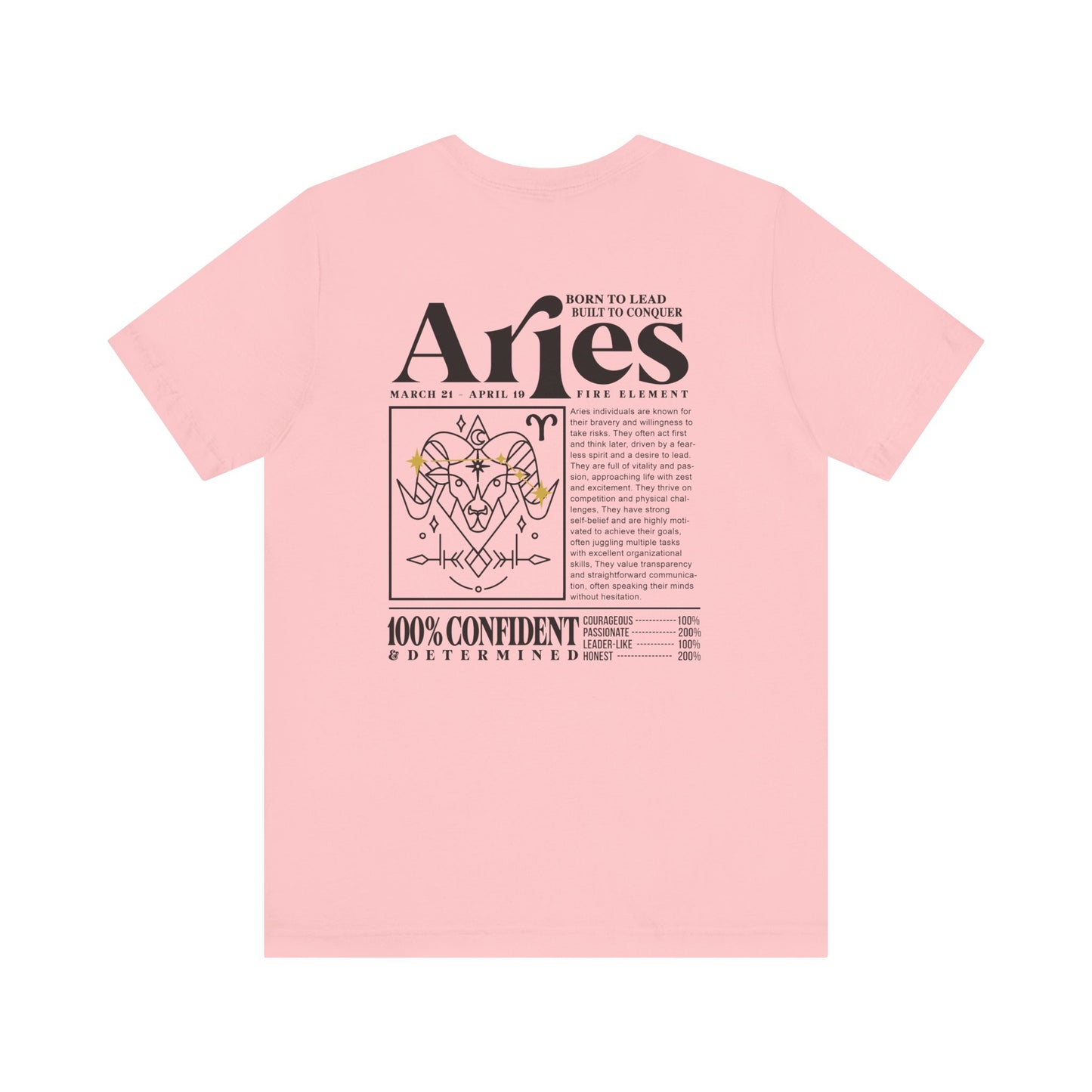 Aries Zodiac T-Shirt – Born to Lead, Built to Conquer