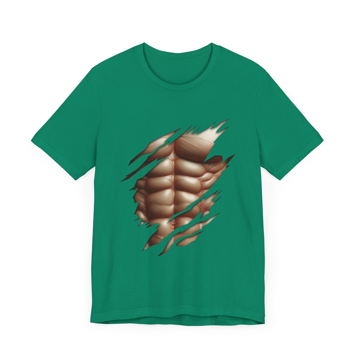 Fake Muscles Shirt, Ripped Chest Costume Tee, Six Pack Abs Funny Graphic T Shirt, Joke Fitness Apparel, Party Costume Gym Gag Top