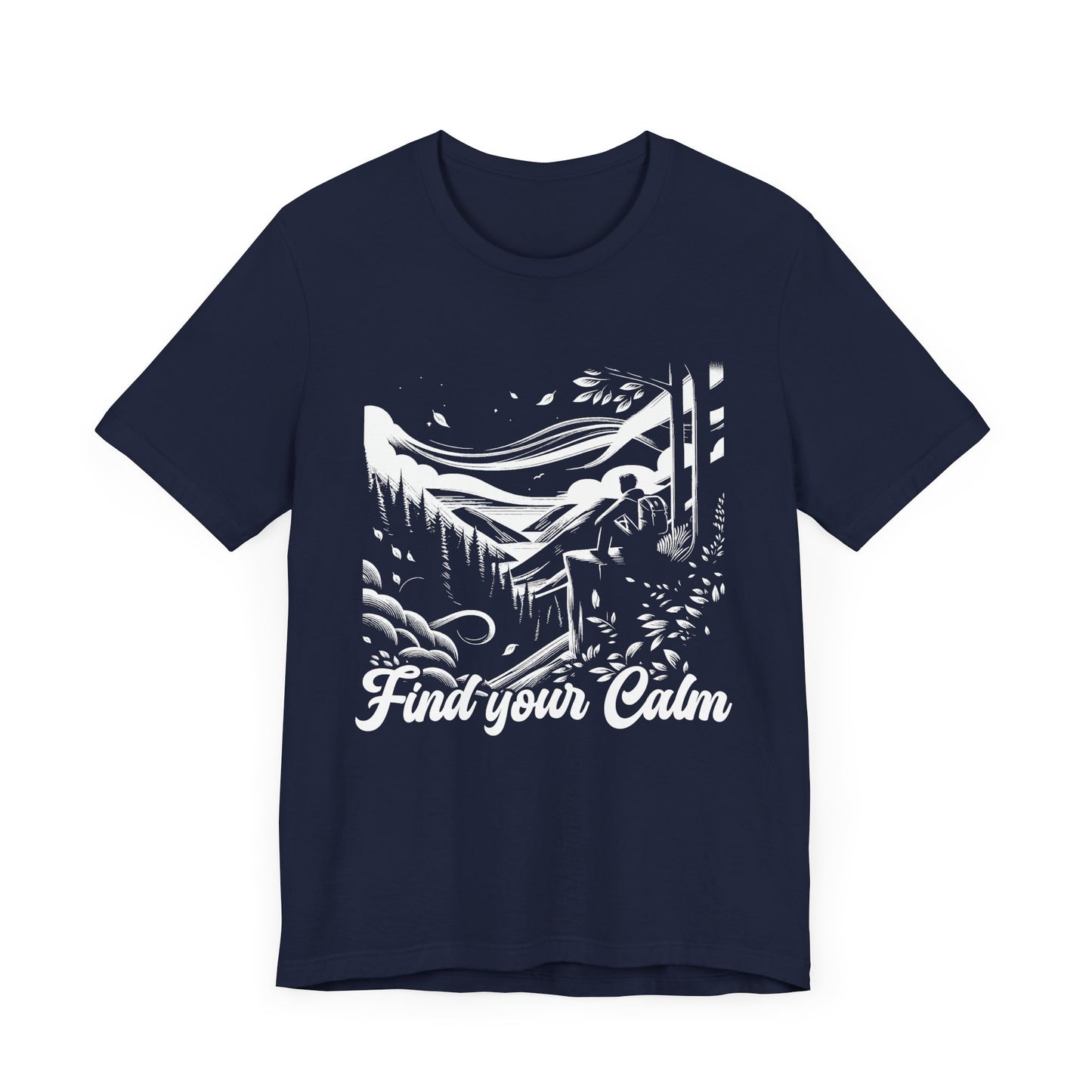 Breathe in the Wild Find Your Calm | Nature Reflection Graphic T-Shirt