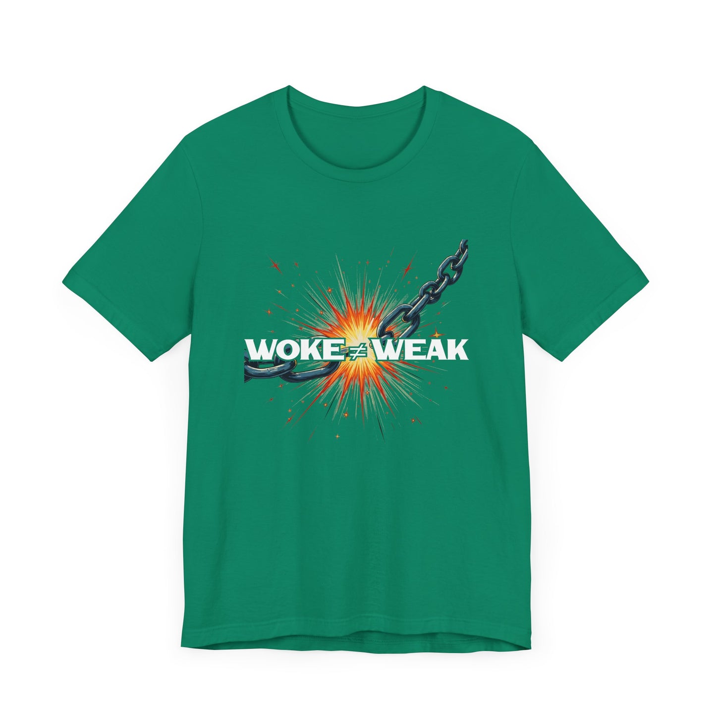 Woke ≠ Weak | Broken Chains & Spark Graphic T-Shirt