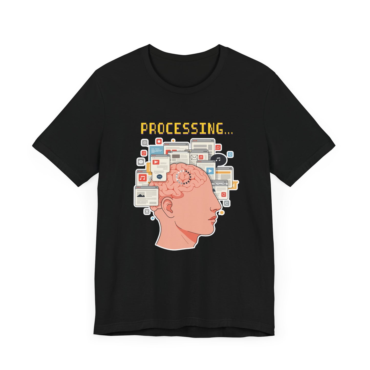My Brain Has Too Many Tabs Open Tee, Mental Overload Shirt, Funny Multitask Graphic Tee, Chaotic Mind Humor Top, Relatable Gift