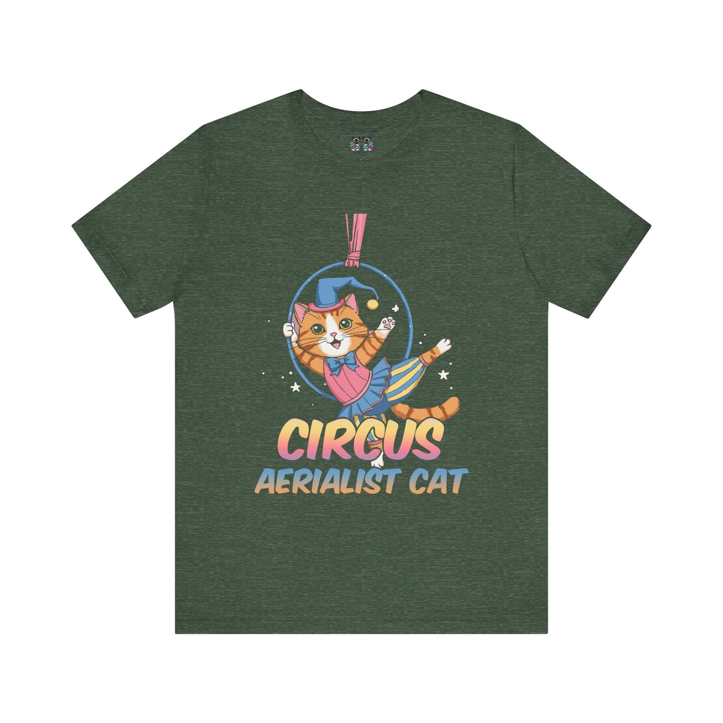 Circus Aerialist Cat - Cute and Funny Performer T-Shirt