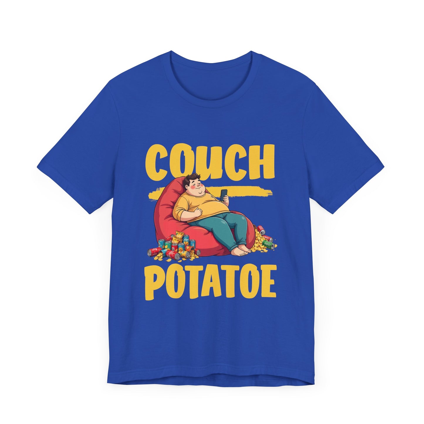 Couch Potato Shirt, Funny Snack Life Tee, Lazy Comfort Cartoon T Shirt, Homebody Humor Apparel, Chill Mode Vibes, Food Lover Top