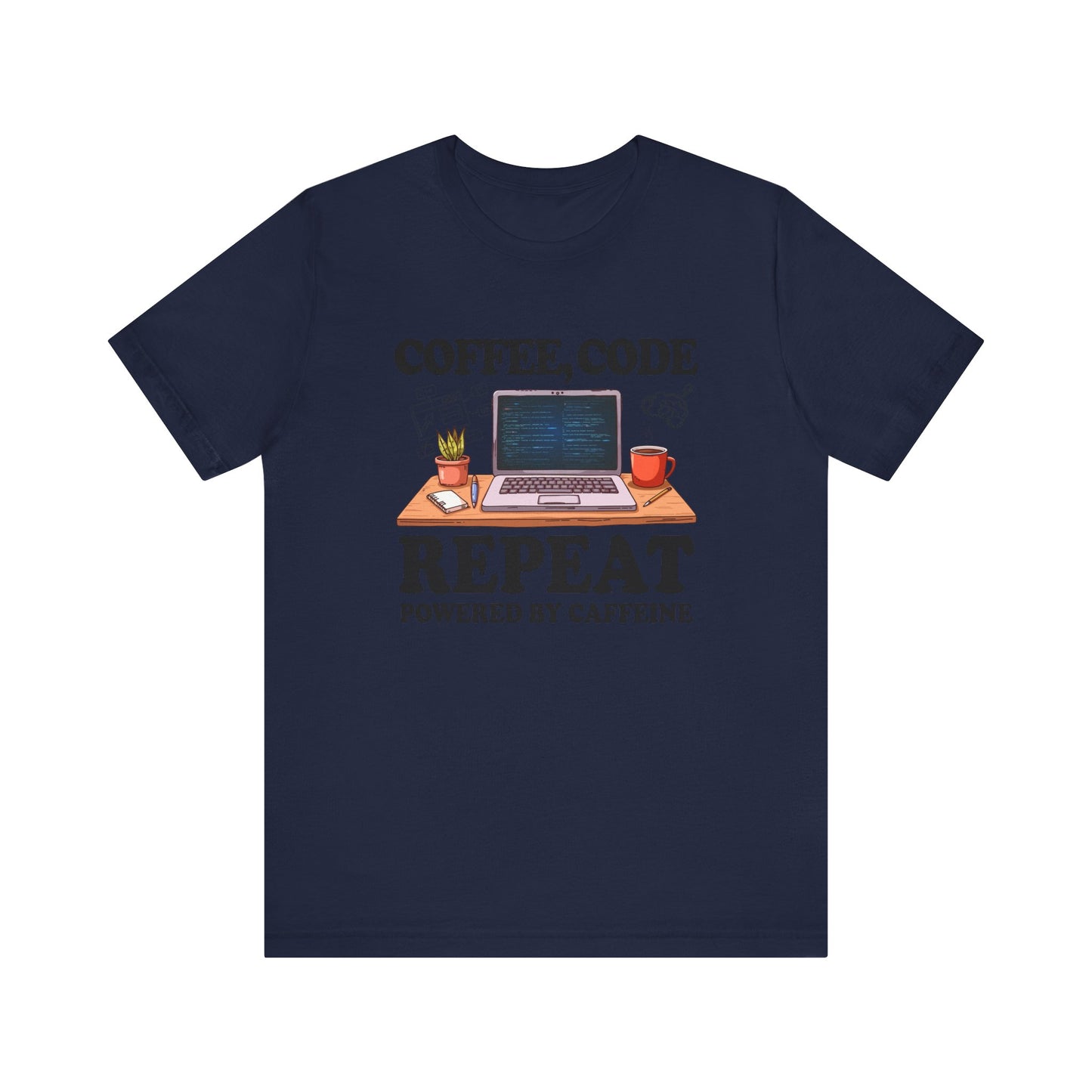 Coffee, Code, Repeat Official Graphic Statement Tee for Bold Minds, Modern Thinkers, and Everyday Expression Everywhere