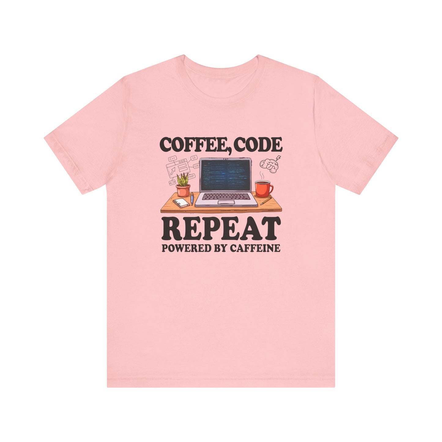 Coffee, Code, Repeat Official Graphic Statement Tee for Bold Minds, Modern Thinkers, and Everyday Expression Everywhere
