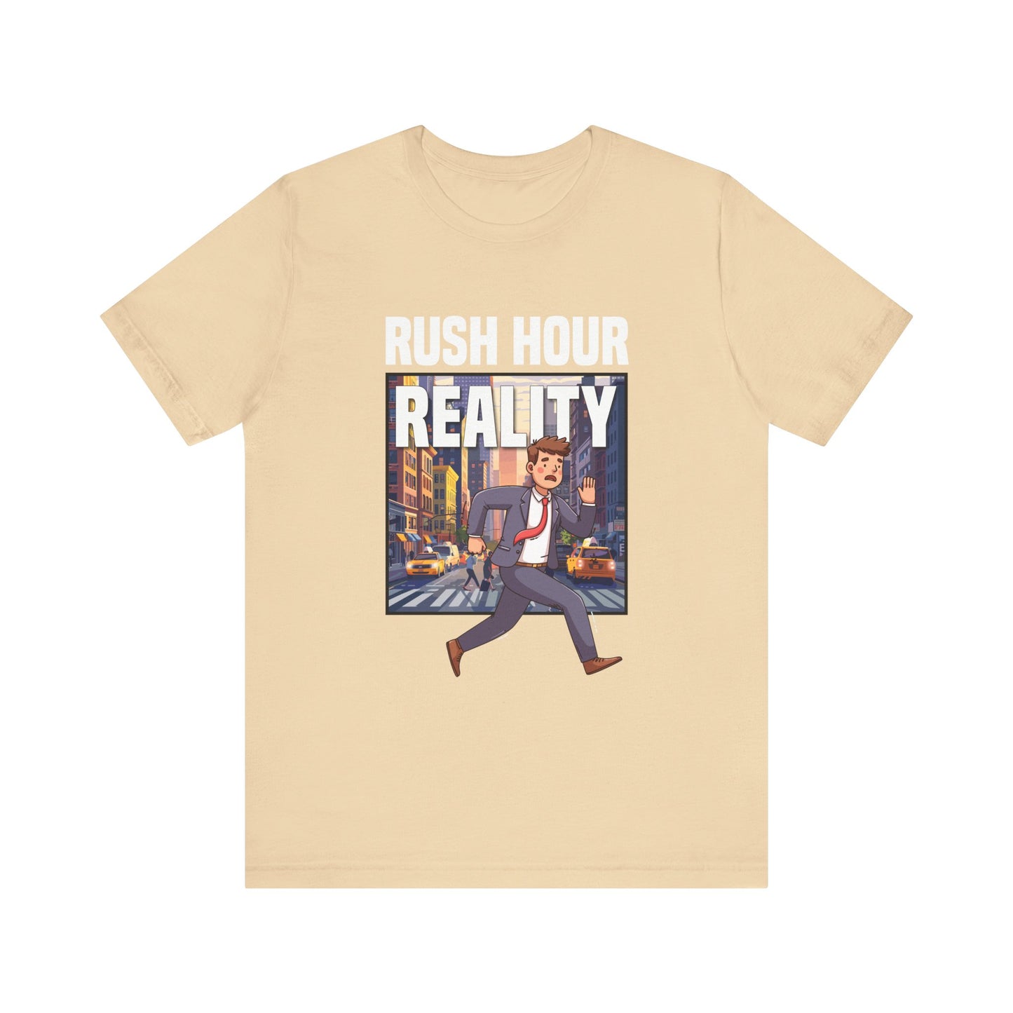 Rush Hour Reality Urban Commute Graphic Tee for City Warriors Navigating Chaos Hustle and Subway Stops Like Daily Champions