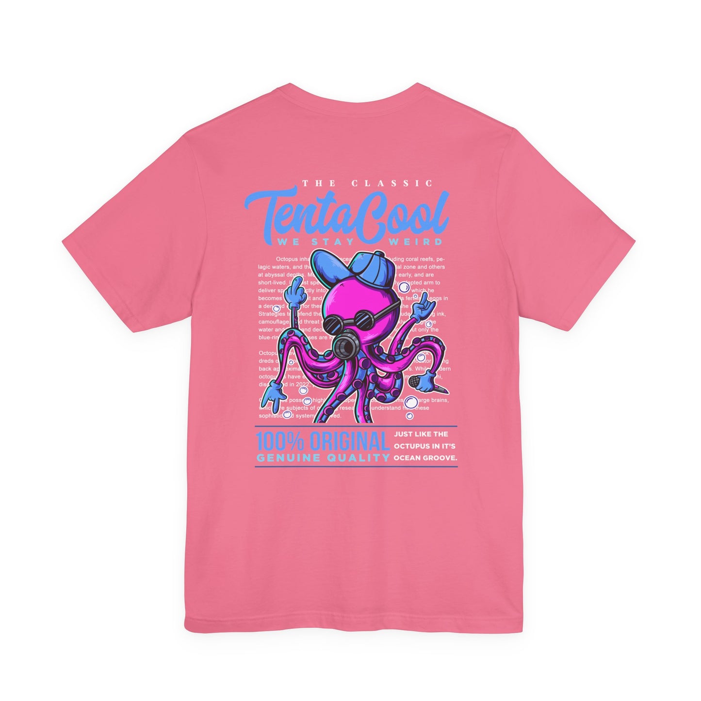 The Classic Tentacool T-Shirt – Purple Robotic Octopus with Mic and Bubbles