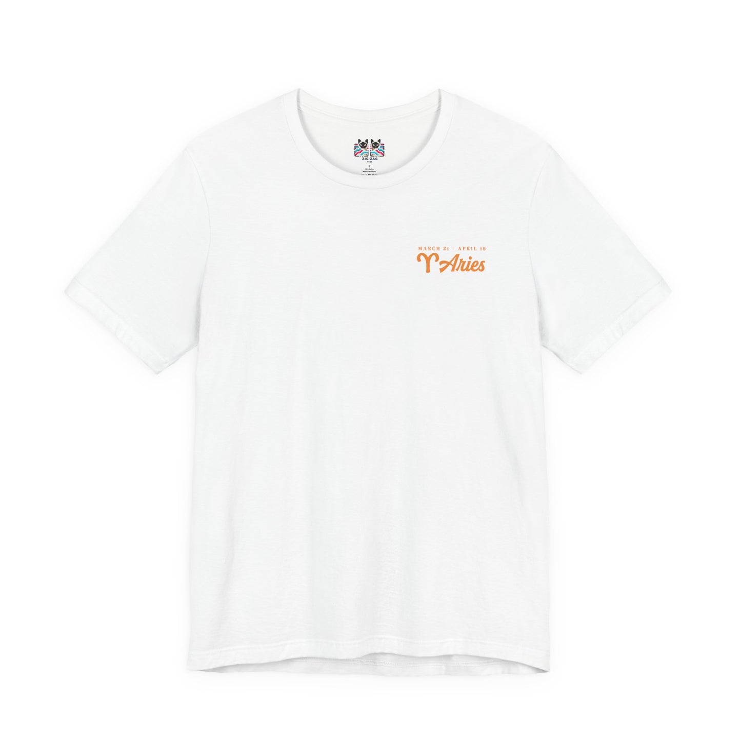 Aries Fueled by Fire T-Shirt – Ram Head with Zodiac Astrological Wheel