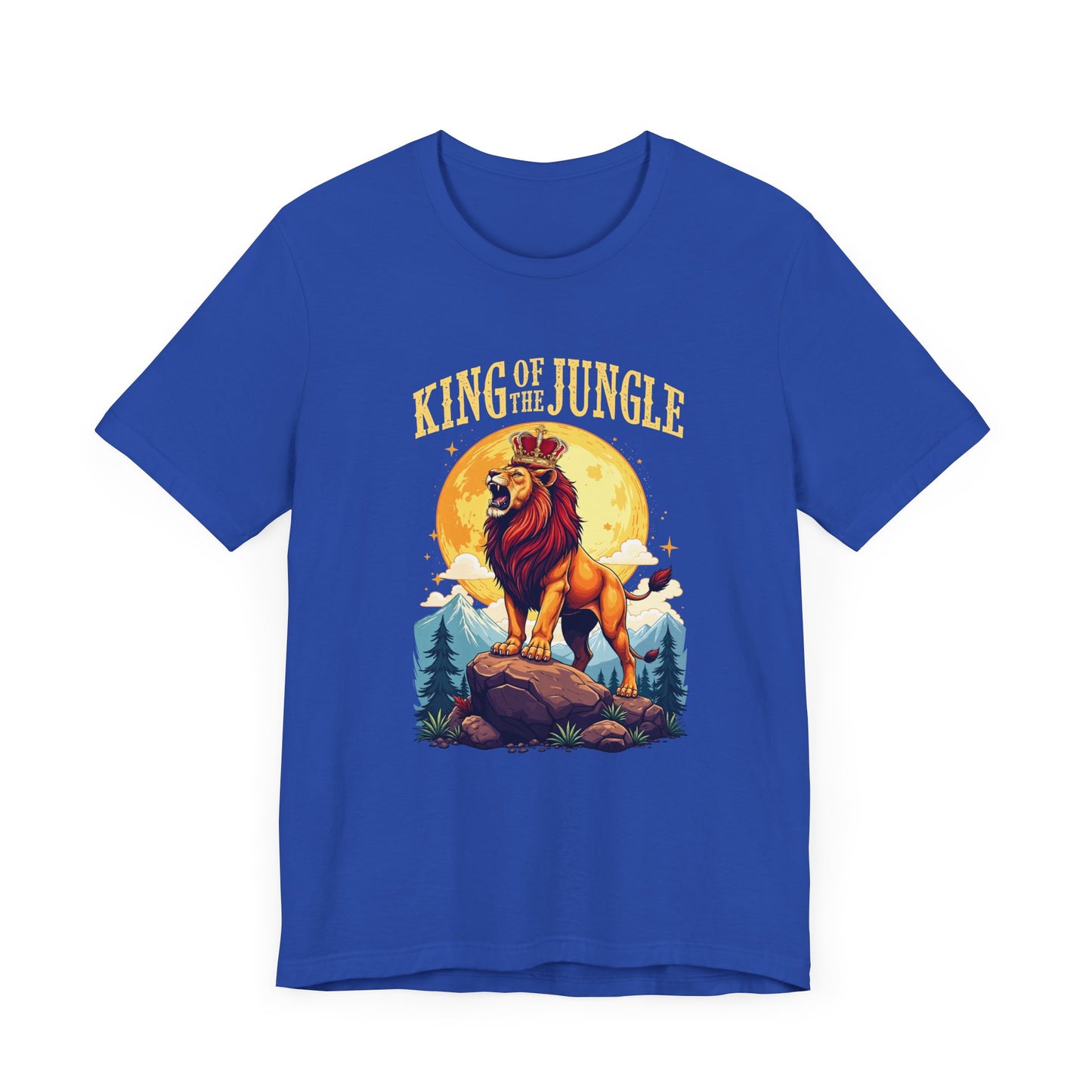 King of the Jungle T-Shirt – Majestic Lion with Crown Graphic Tee