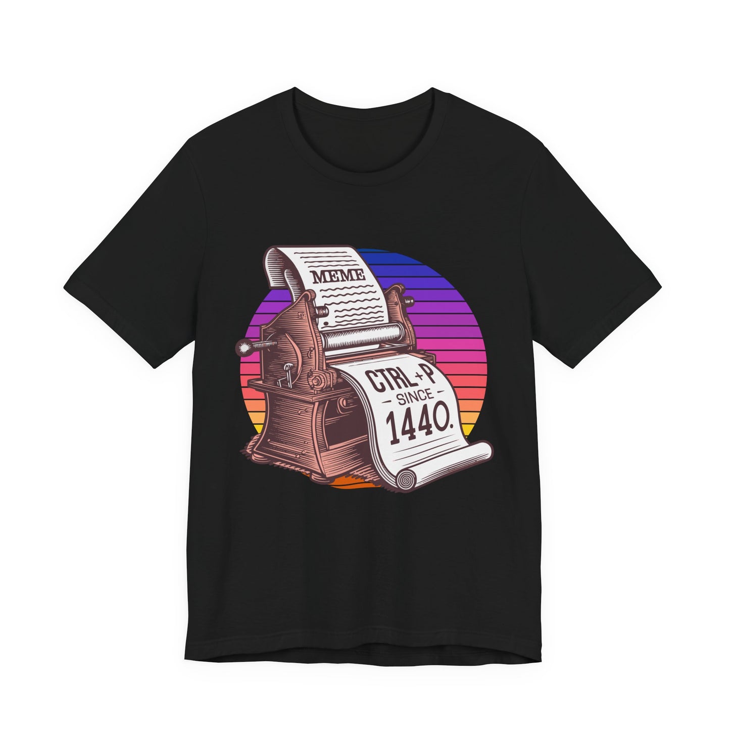 CTRL + P Since 1440 Tshirt – The Printing Press Meme Edition