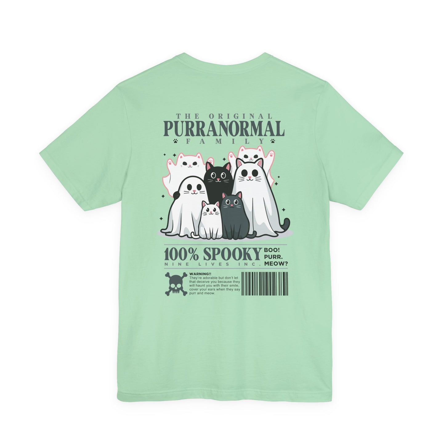 The Purranormal Family T-Shirt – Real and Ghost Cats Spooky Graphic