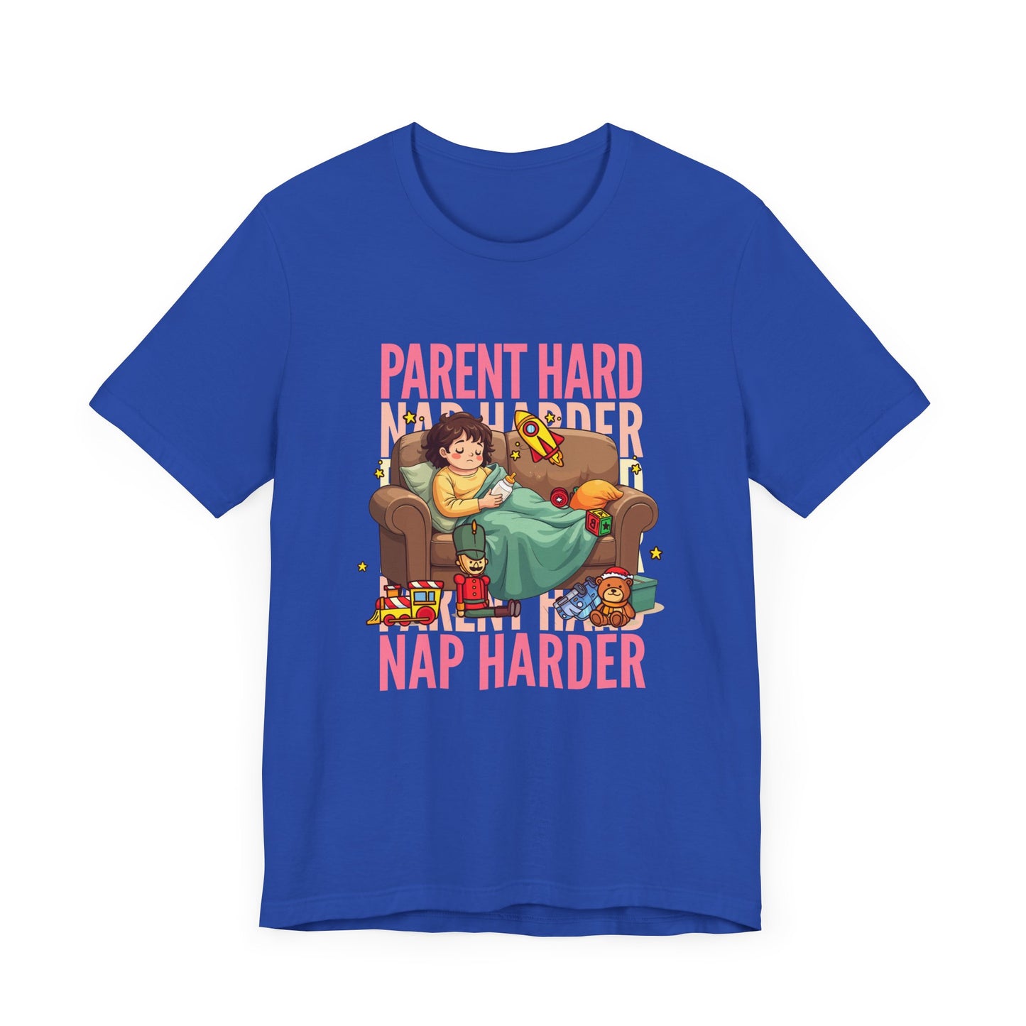 Parent Hard Nap Harder Tee, Funny Parenting Life Shirt, Tired Parent Graphic Tee, Sleepless Caregiver Top, Family Survival Gift