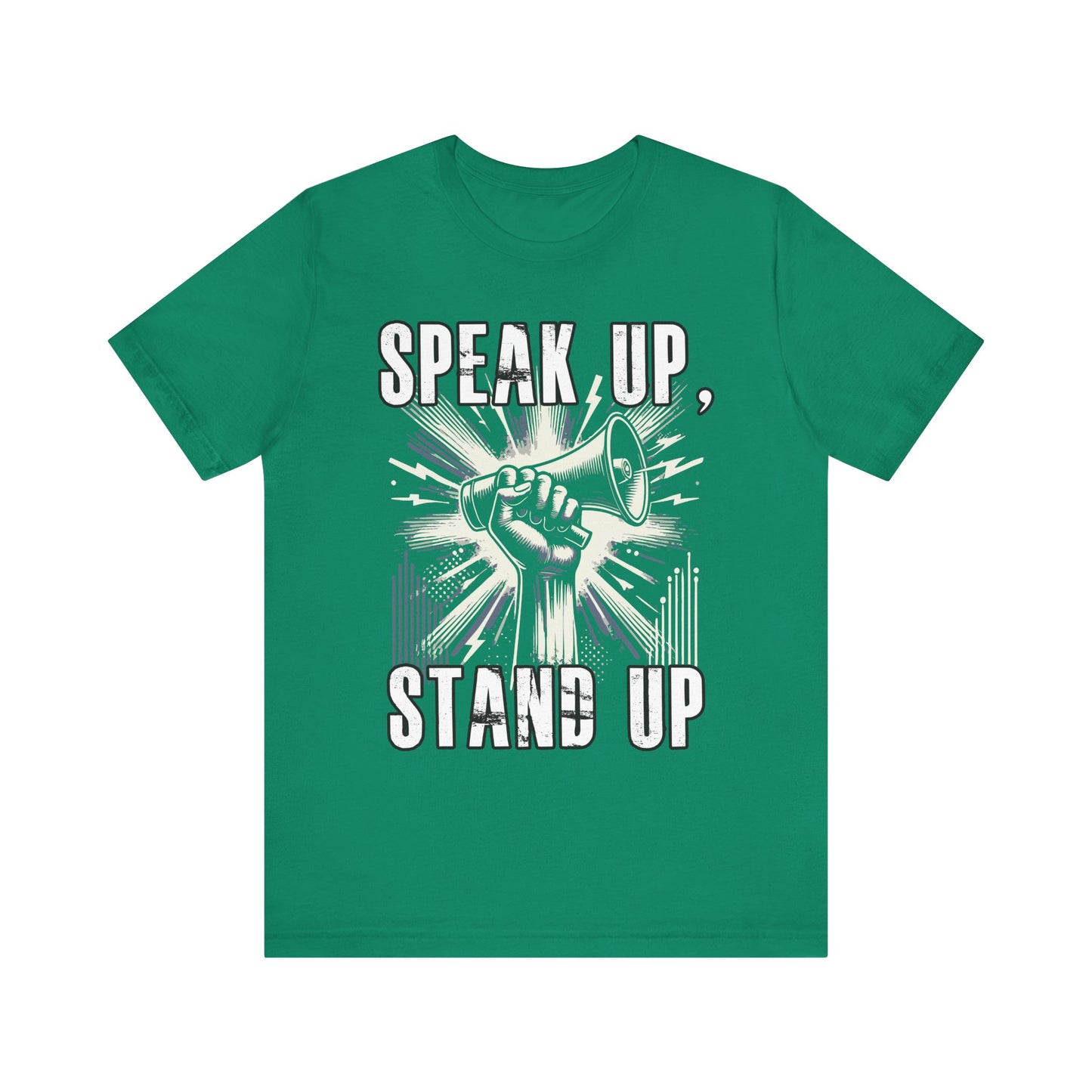 Speak Up, Stand Up | Hand Holding Raised Speaker Graphic T-Shirt
