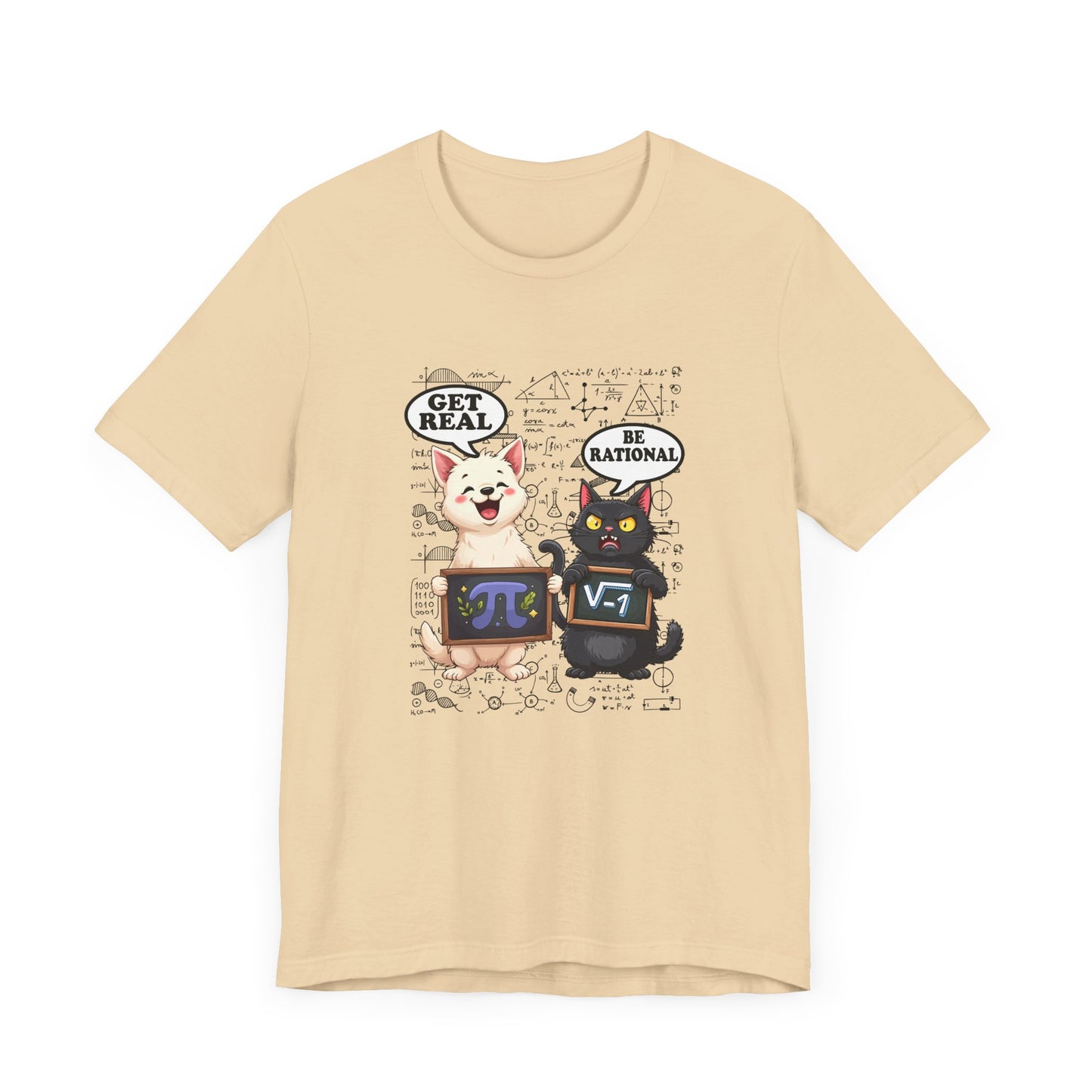 Math Cat Joke Shirt – Get Real Pi and Be Rational Square Root Design