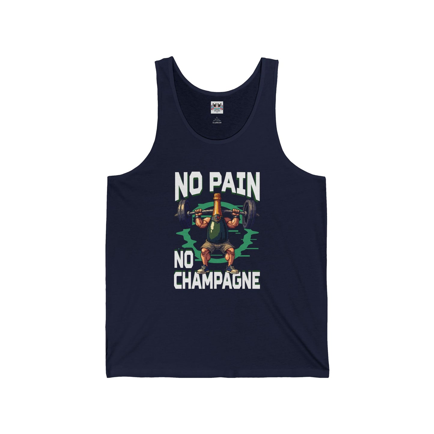 No Pain, No Champagne - Funny Gym & Fitness Tank Top