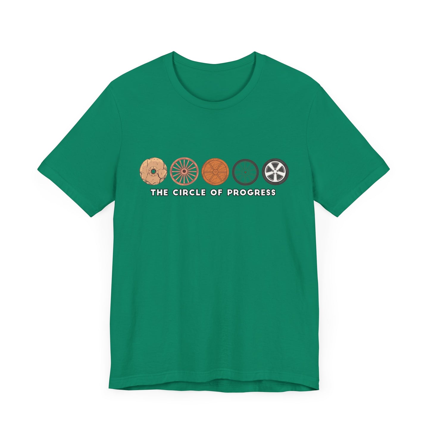 The Wheel of Progress | Evolution of the Wheel Graphic T-Shirt