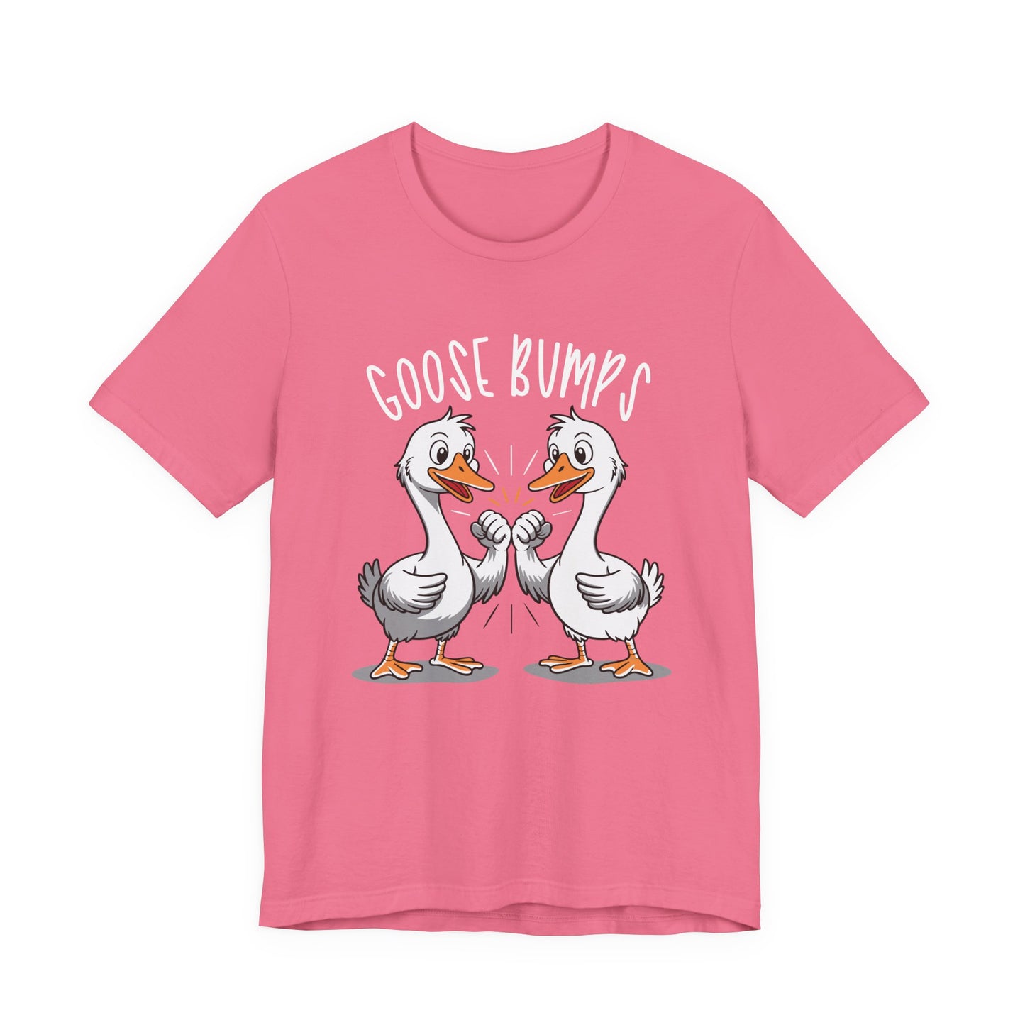 Goose Bumps T-Shirt – Funny Two Geese Fist Bump Cartoon Graphic Tee
