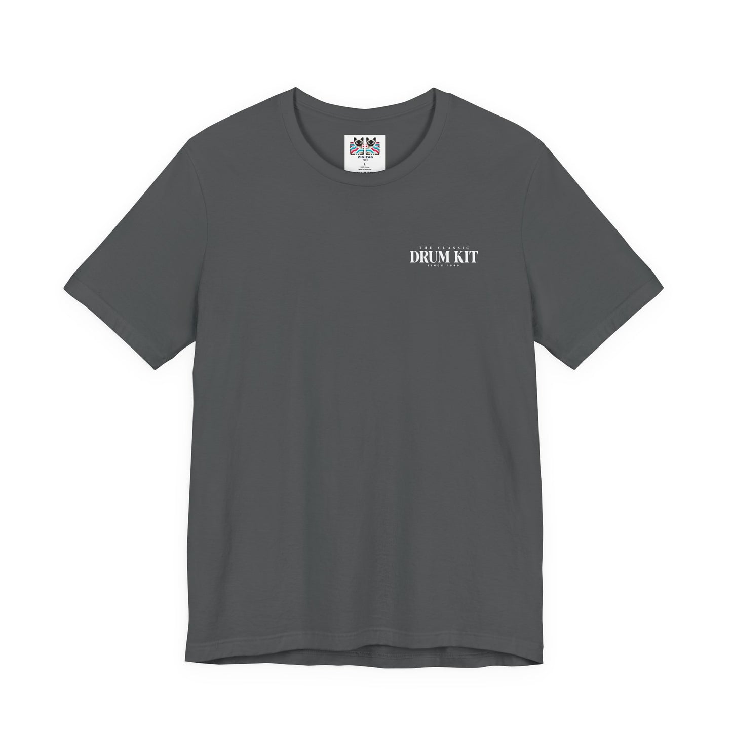 The Classic Drum Kit T-Shirt – Detailed Labeled Drum Set Graphic