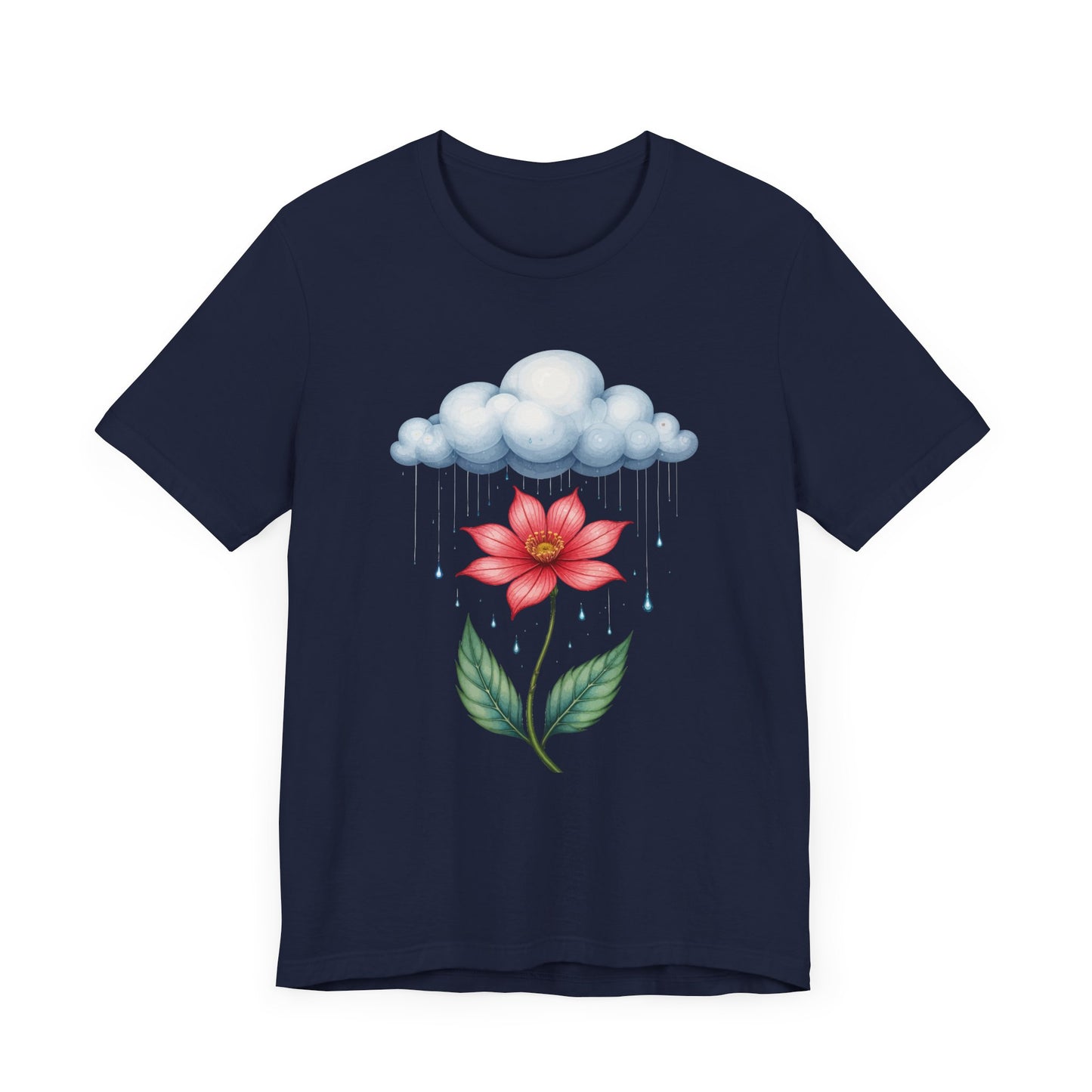 No Rain No Flowers Shirt Uplifting Growth Message Tee for Resilient Souls Who Know That Every Storm Brings Something Beautiful to Bloom