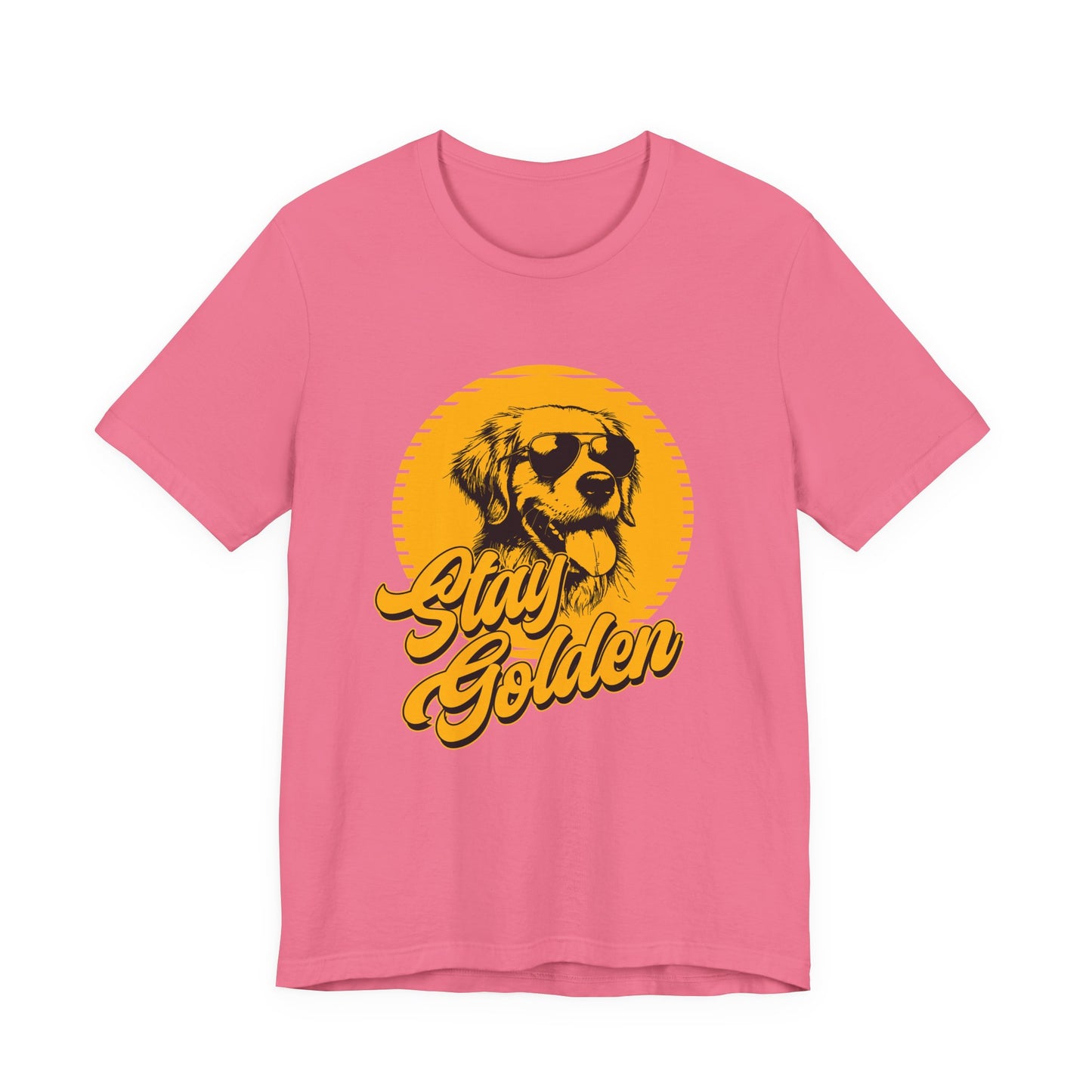 Stay Golden T-Shirt – Cool Golden Retriever with Sunglasses Graphic Tee