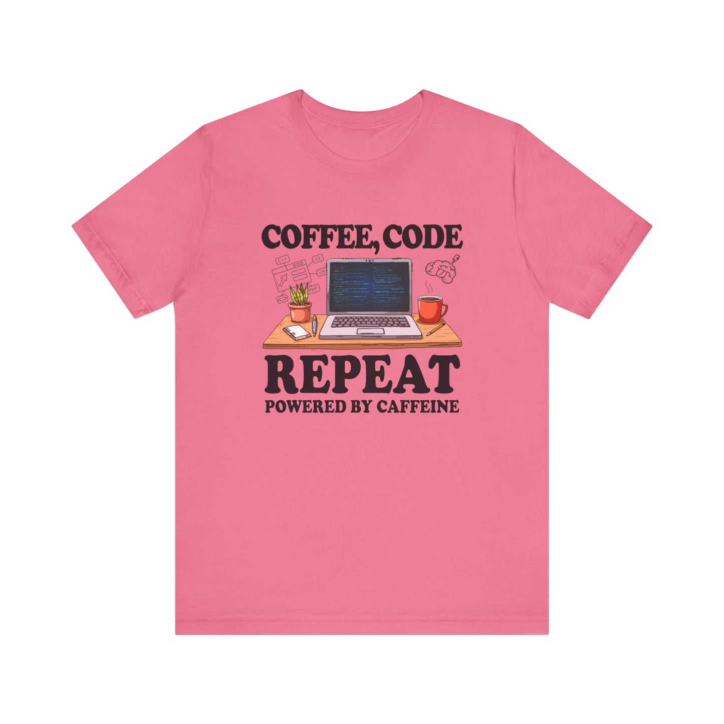 Coffee, Code, Repeat Official Graphic Statement Tee for Bold Minds, Modern Thinkers, and Everyday Expression Everywhere