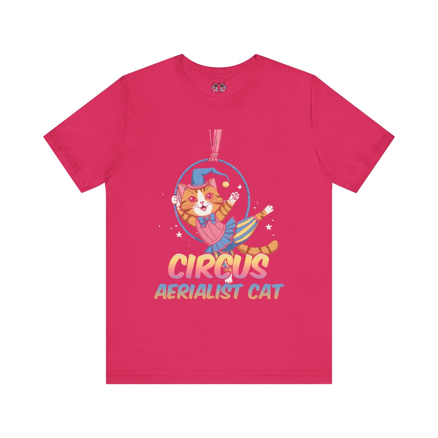 Circus Aerialist Cat - Cute and Funny Performer T-Shirt