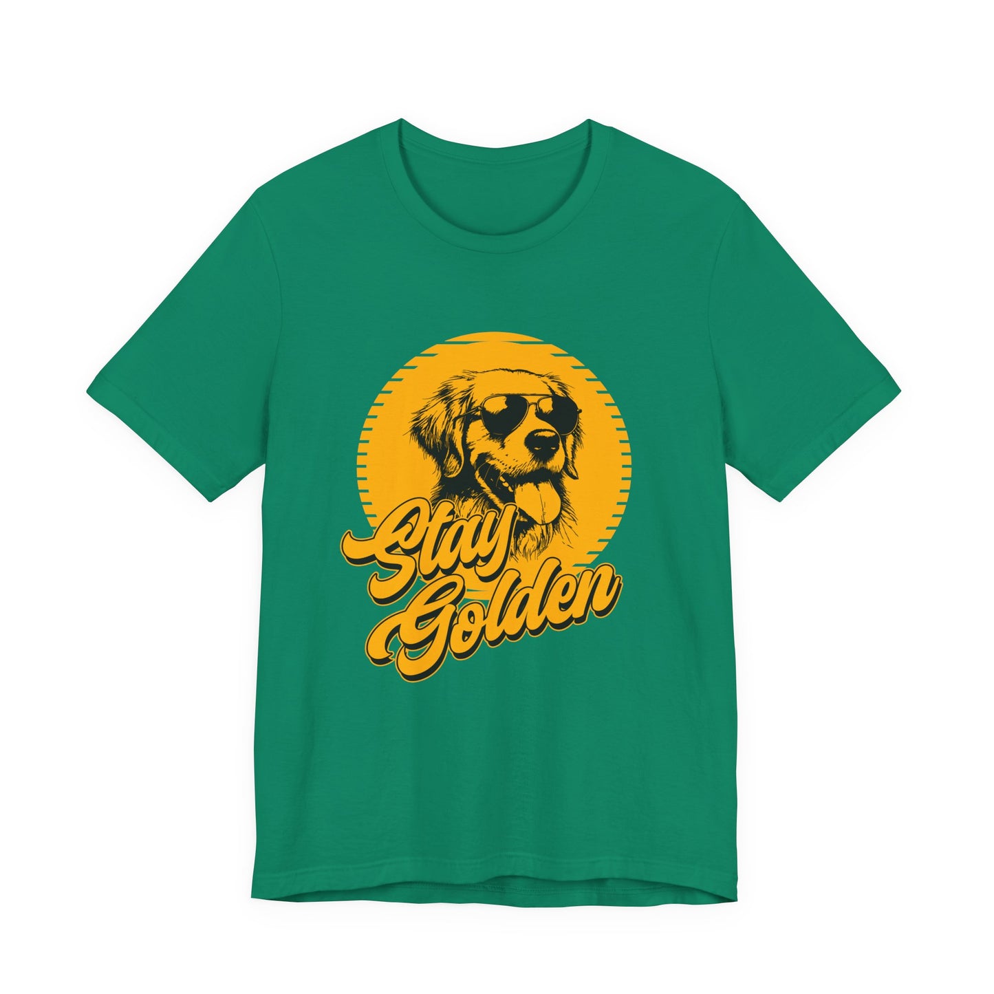 Stay Golden T-Shirt – Cool Golden Retriever with Sunglasses Graphic Tee
