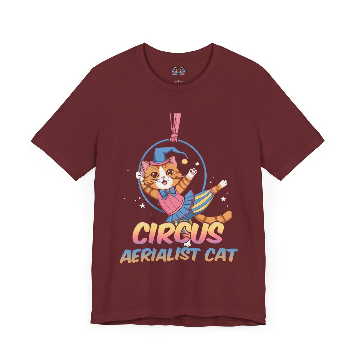 Circus Aerialist Cat - Cute and Funny Performer T-Shirt