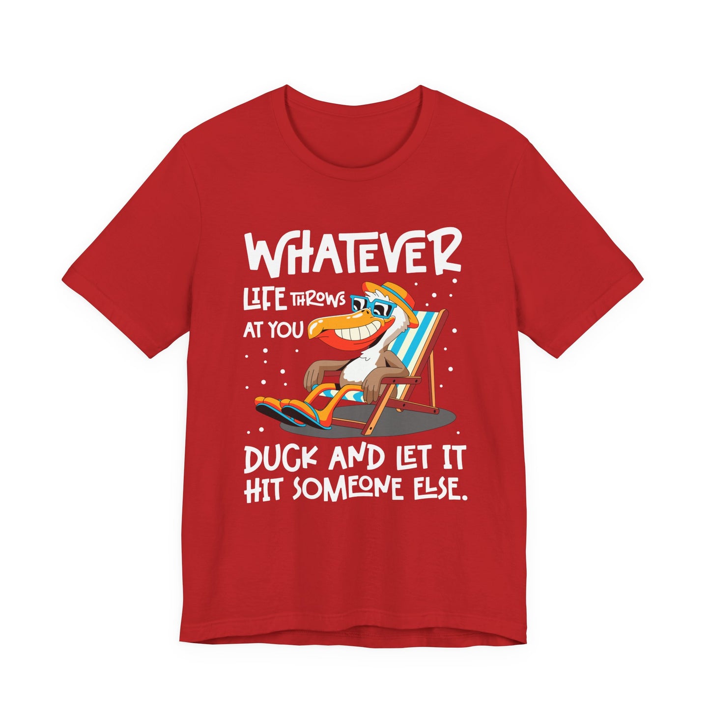 Funny Pelican Duck and Relax T-Shirt – Chill Beach Life Cartoon Bird Pun Tee