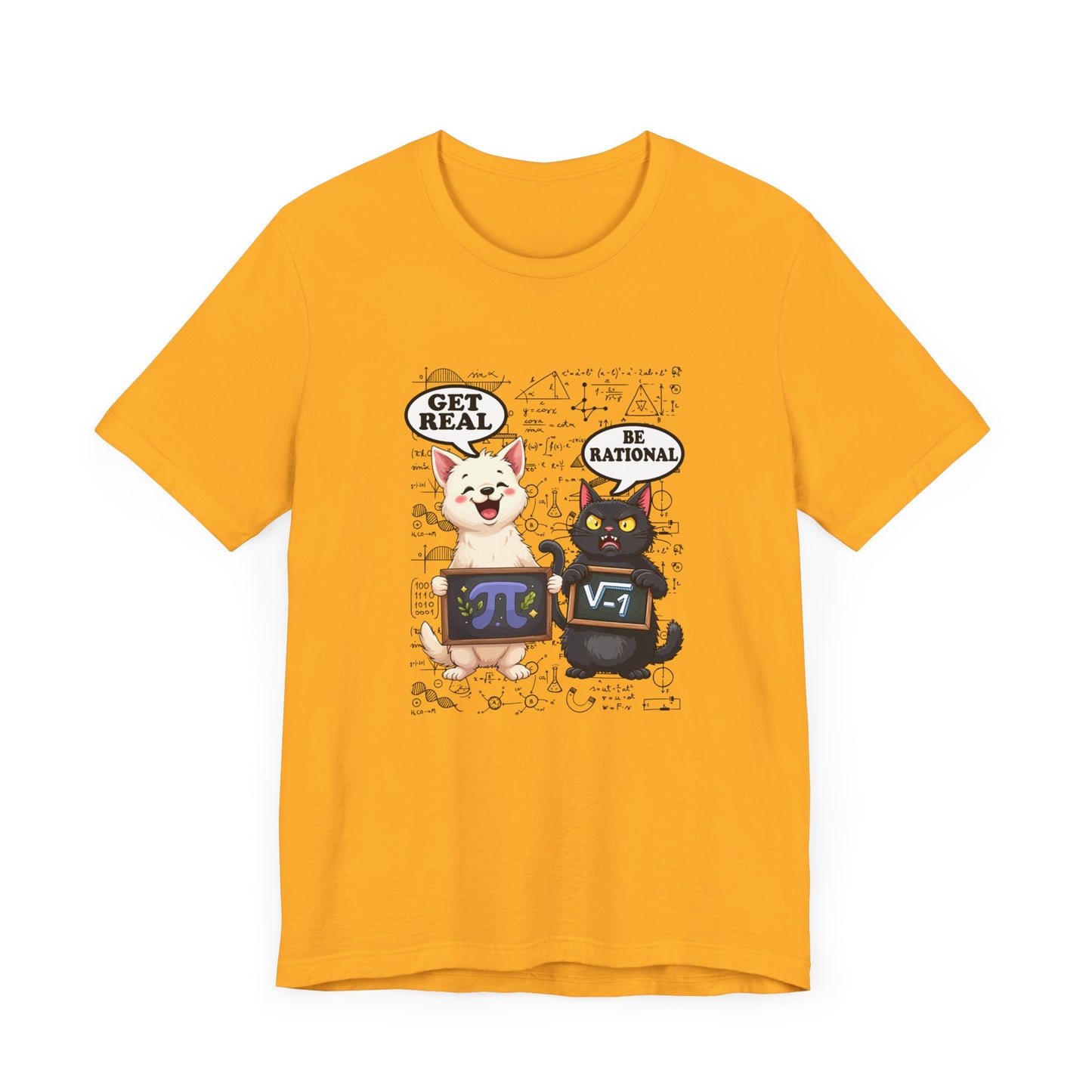 Math Cat Joke Shirt – Get Real Pi and Be Rational Square Root Design