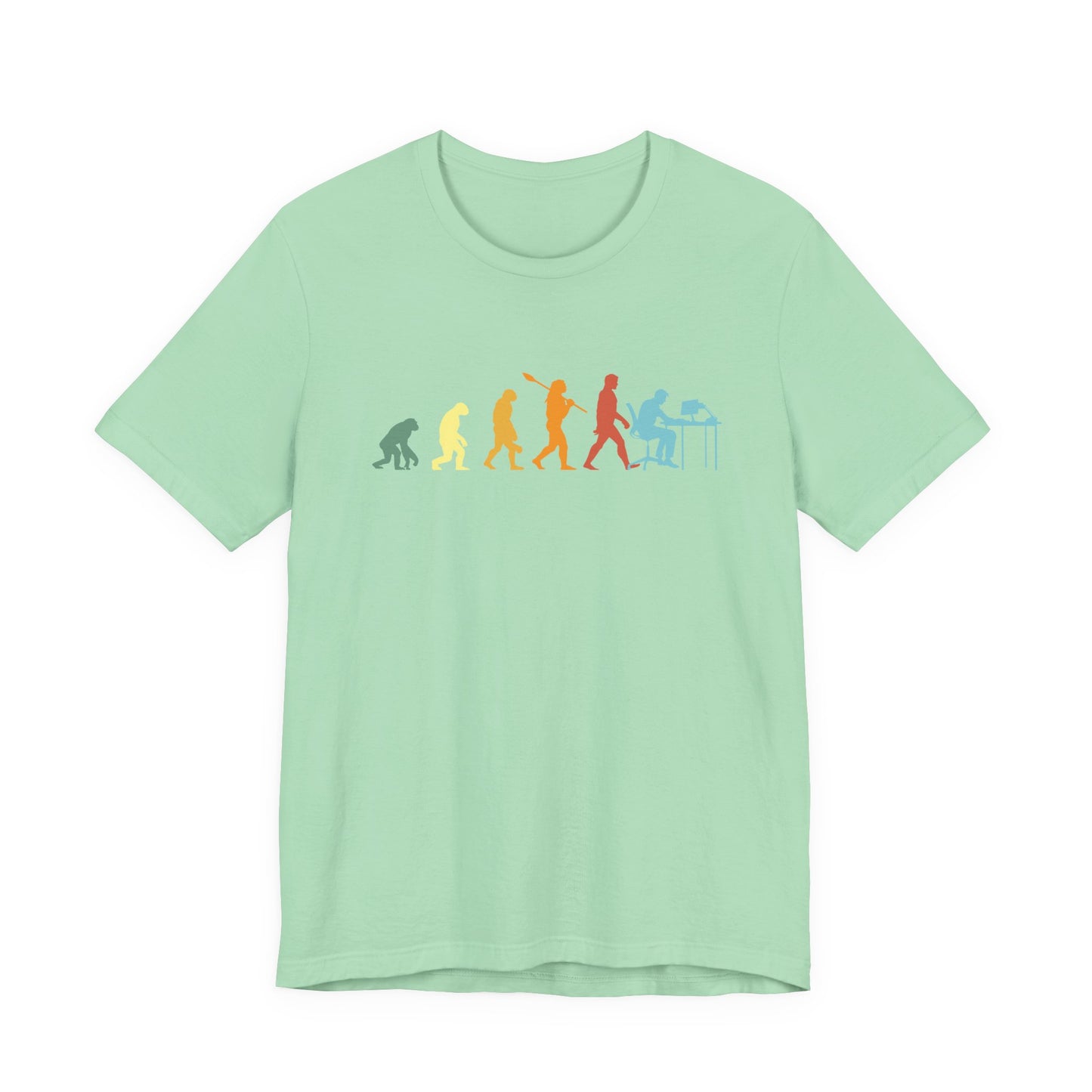 Evolution of Man to Computer User T-Shirt