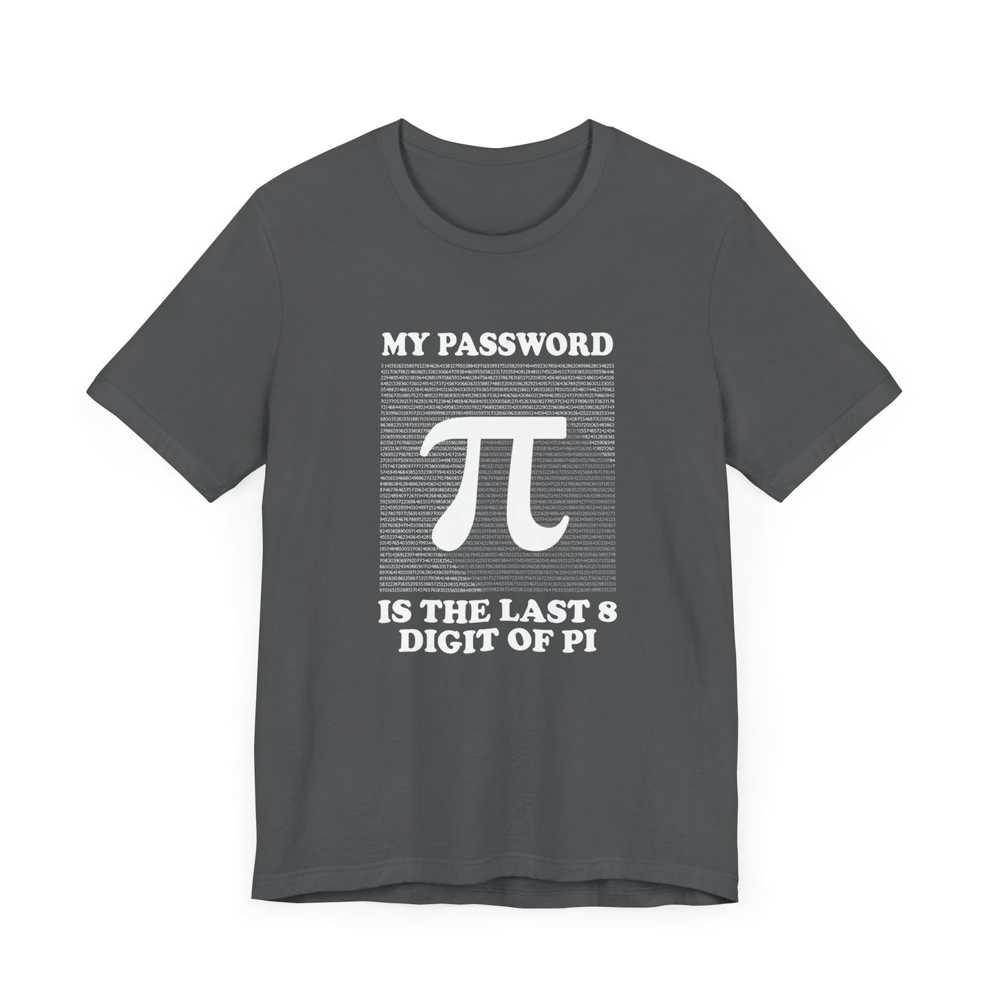 Math Humor T-Shirt – Last 8 Digits of Pi Password Joke