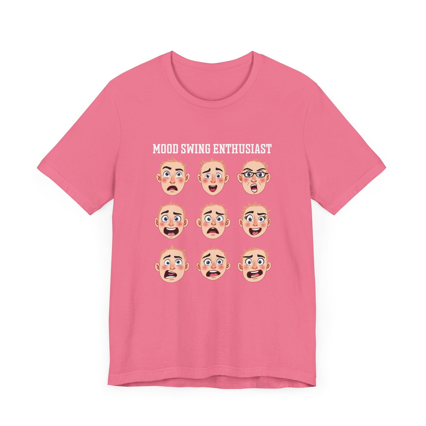 Mood Swing Enthusiast – Grid of Nine Expressive Faces Graphic T-Shirt